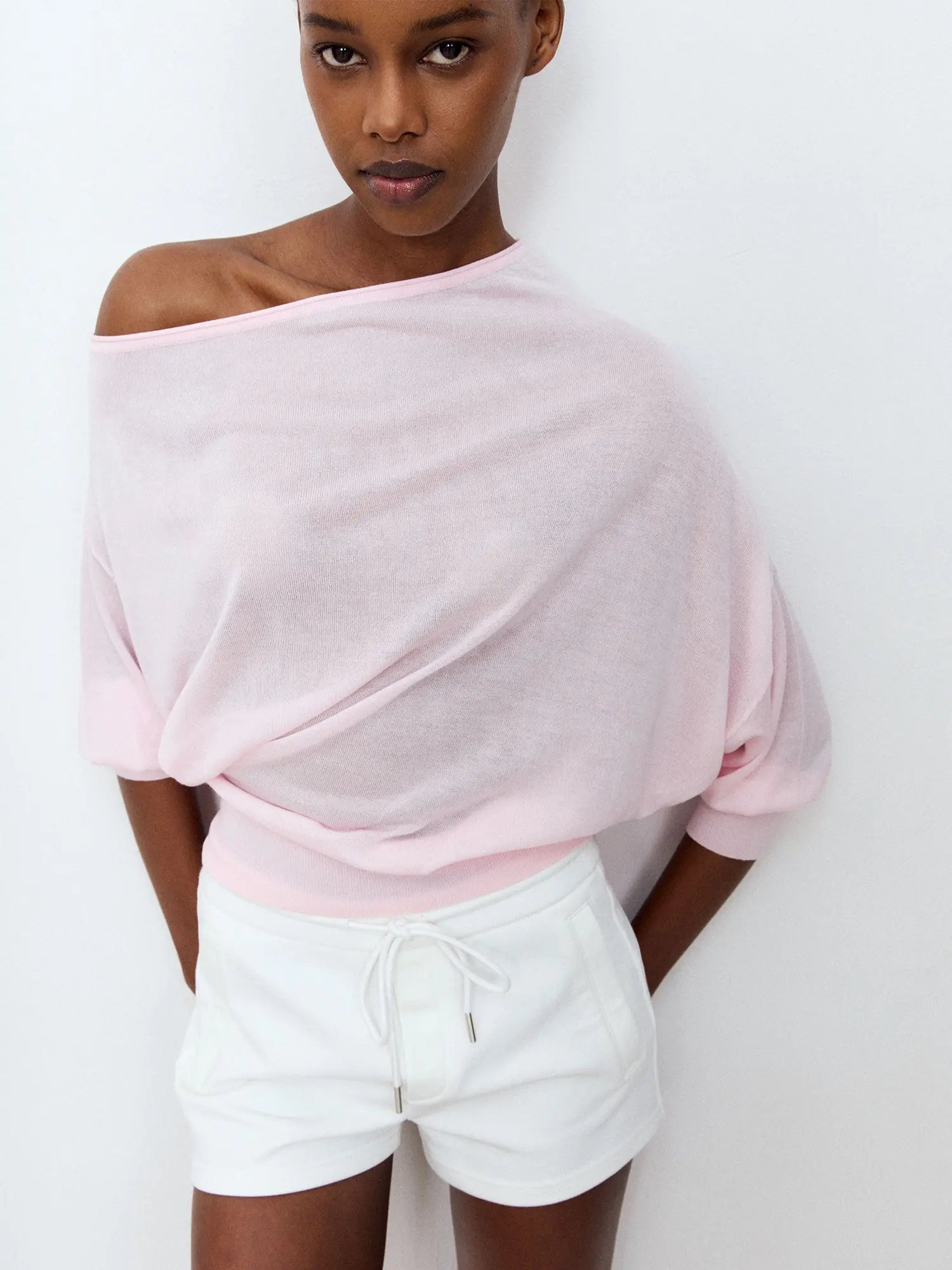 FIRST FLOOR Asymmetric Sheer Knit Top | Canton Collective
