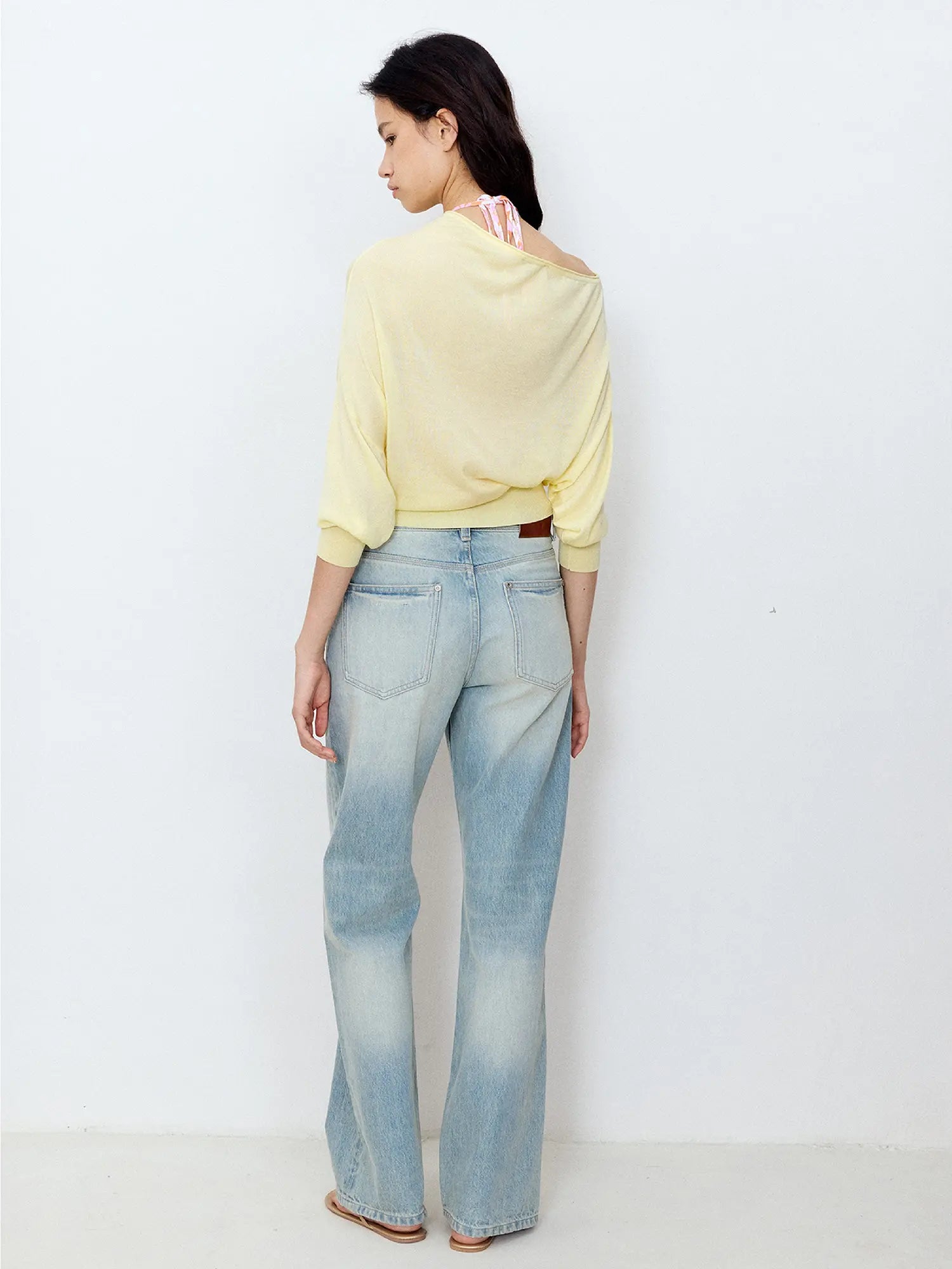 FIRST FLOOR Asymmetric Sheer Knit Top | Canton Collective