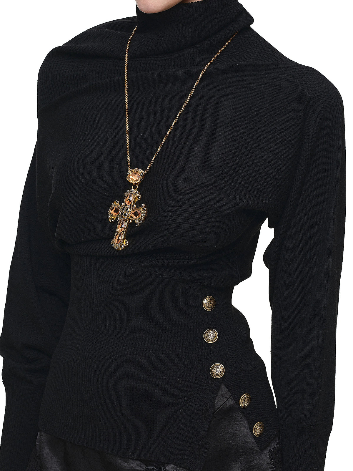 1Jinn Studio Asymmetric Turtleneck Knit Long Sleeve Top | Canton Collective