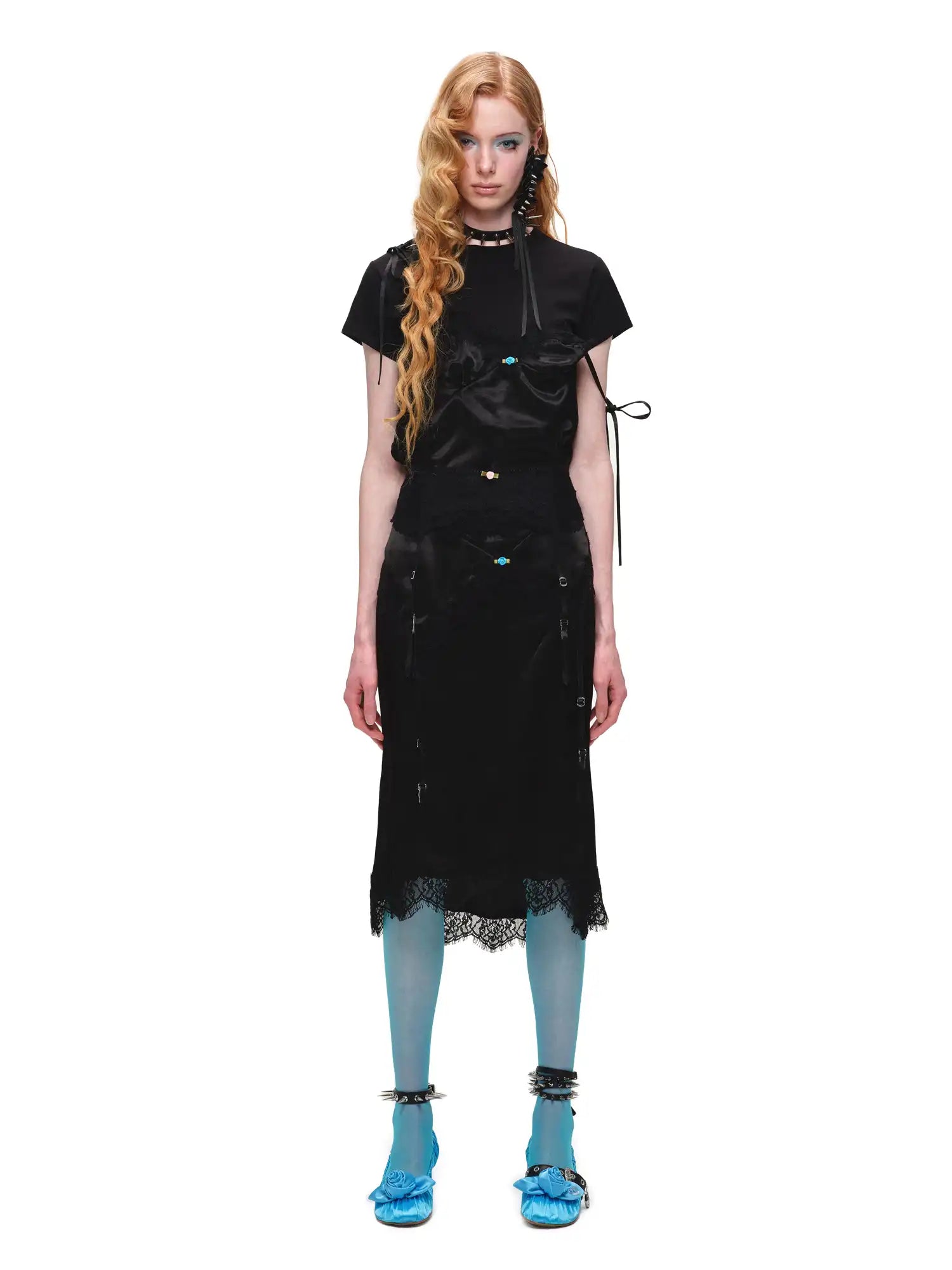 1Jinn Studio Asymmetrical Satin Lace Top | Canton Collective