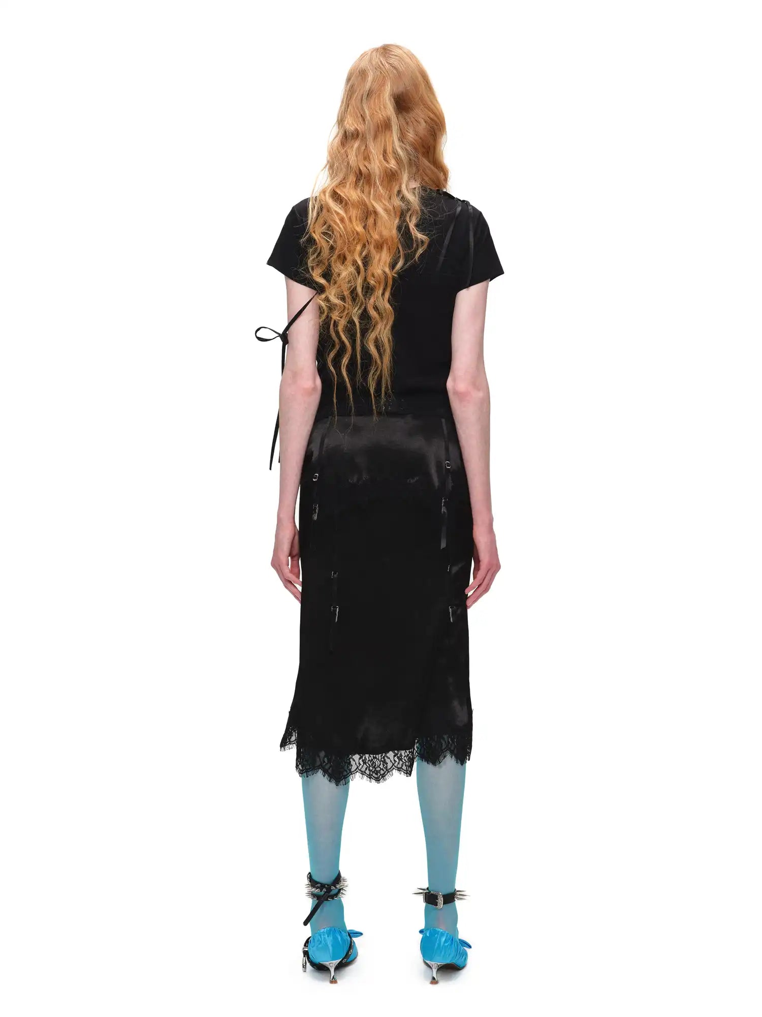 1Jinn Studio Asymmetrical Satin Lace Top | Canton Collective