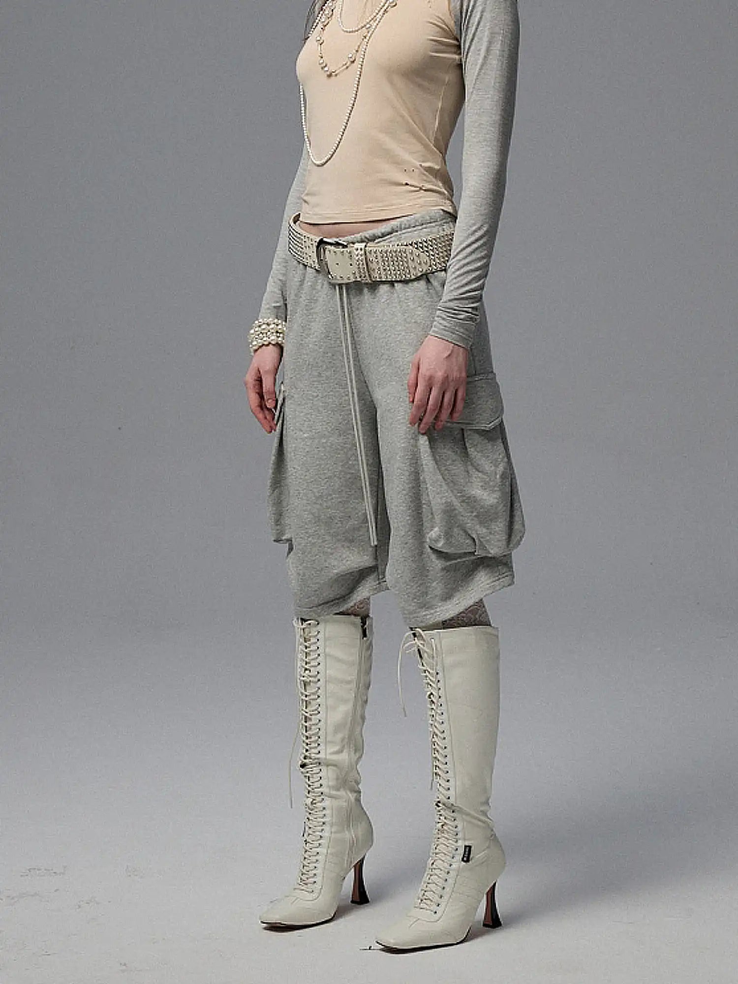 1Jinn Studio Baggy Cargo Cropped Pants | Canton Collective