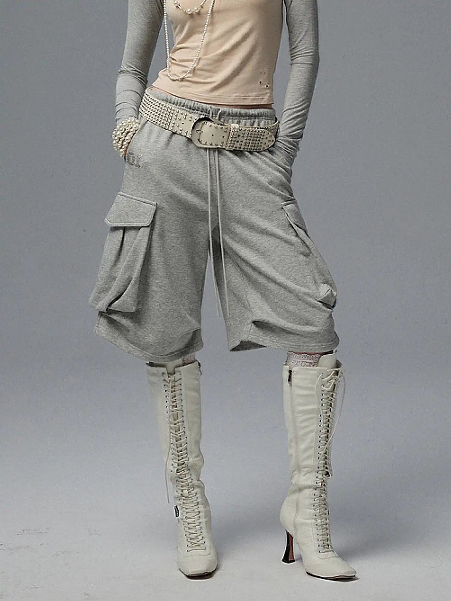 1Jinn Studio Baggy Cargo Cropped Pants | Canton Collective