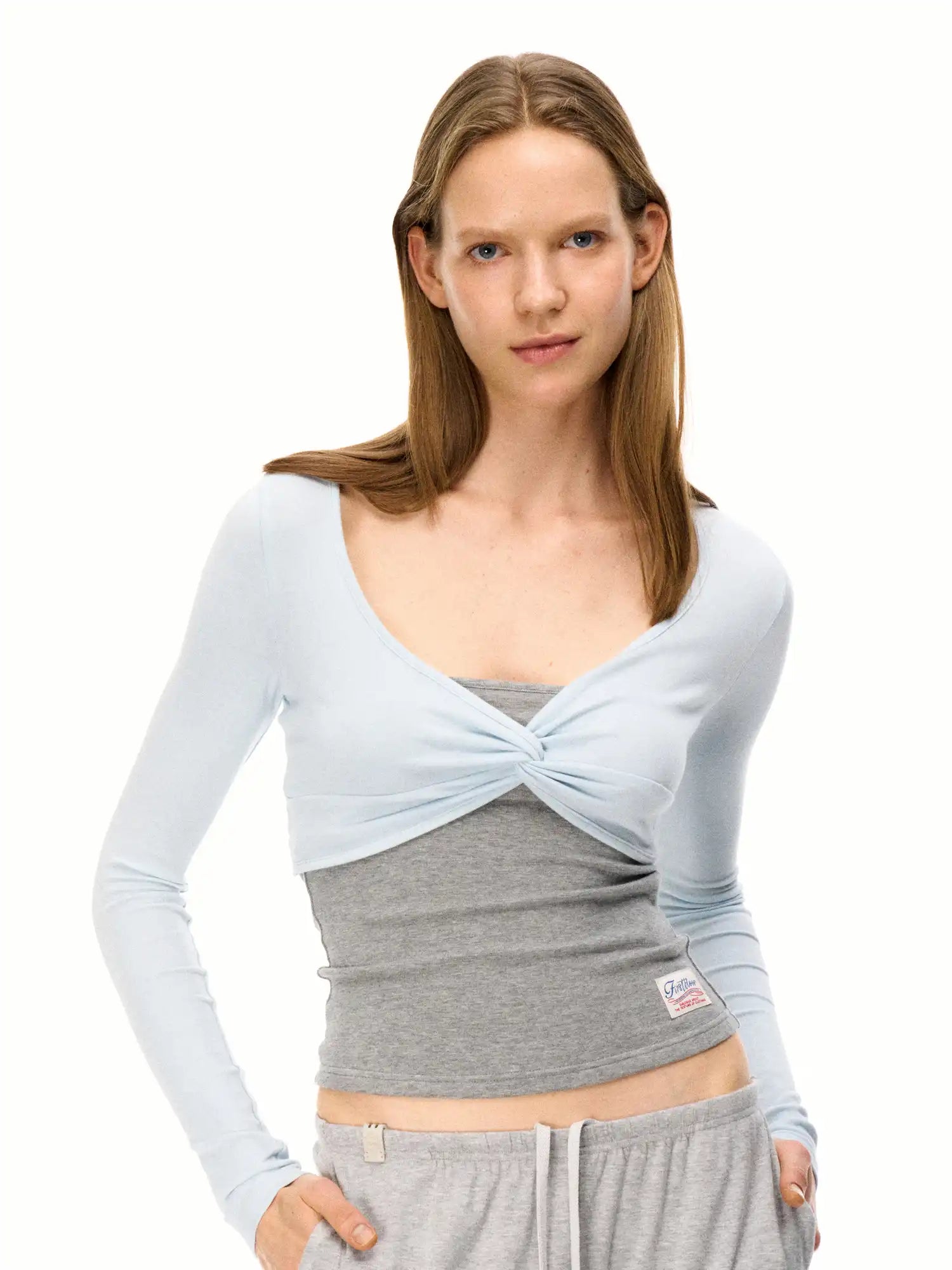 FirstFloor Ballet-Style Twist Long Sleeves Top | Canton Collective