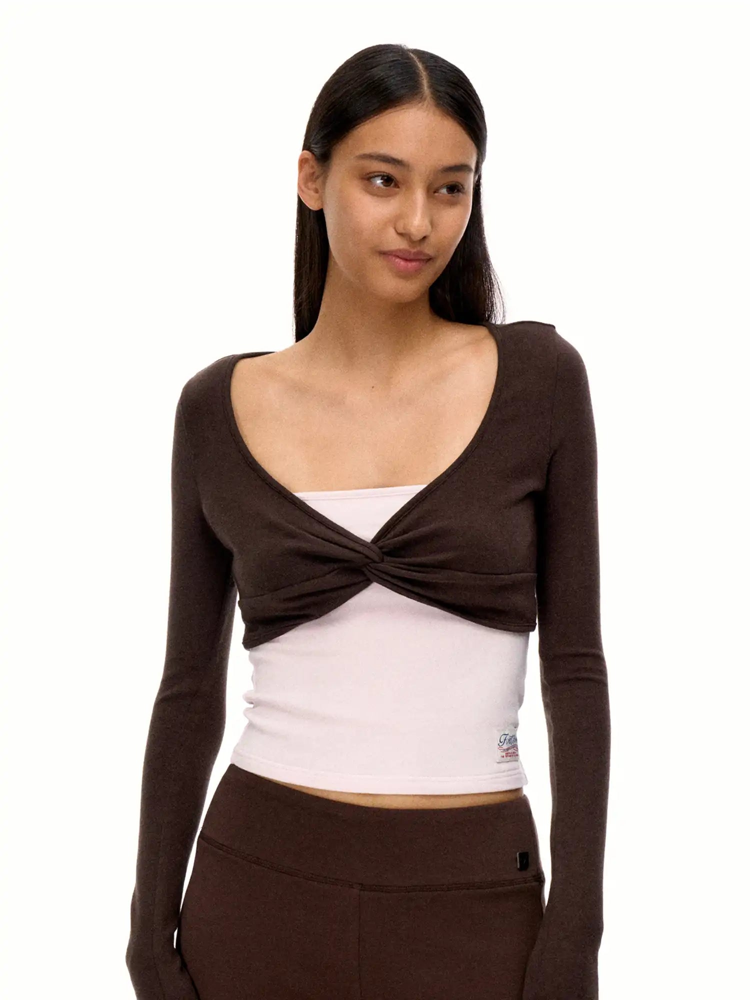 FirstFloor Ballet-Style Twist Long Sleeves Top | Canton Collective