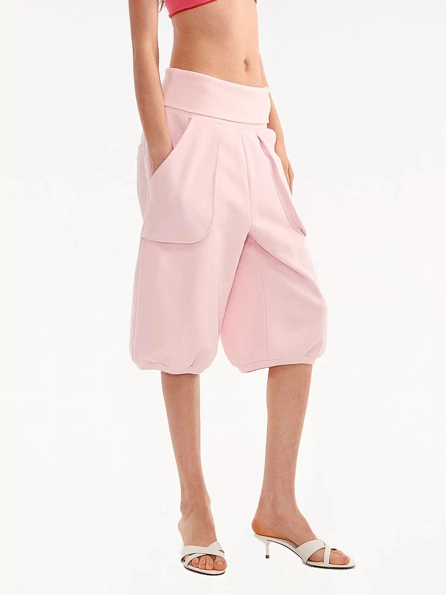 Muse Naps Ballet Pink Foldover Capri Sweatpants | Canton Collective