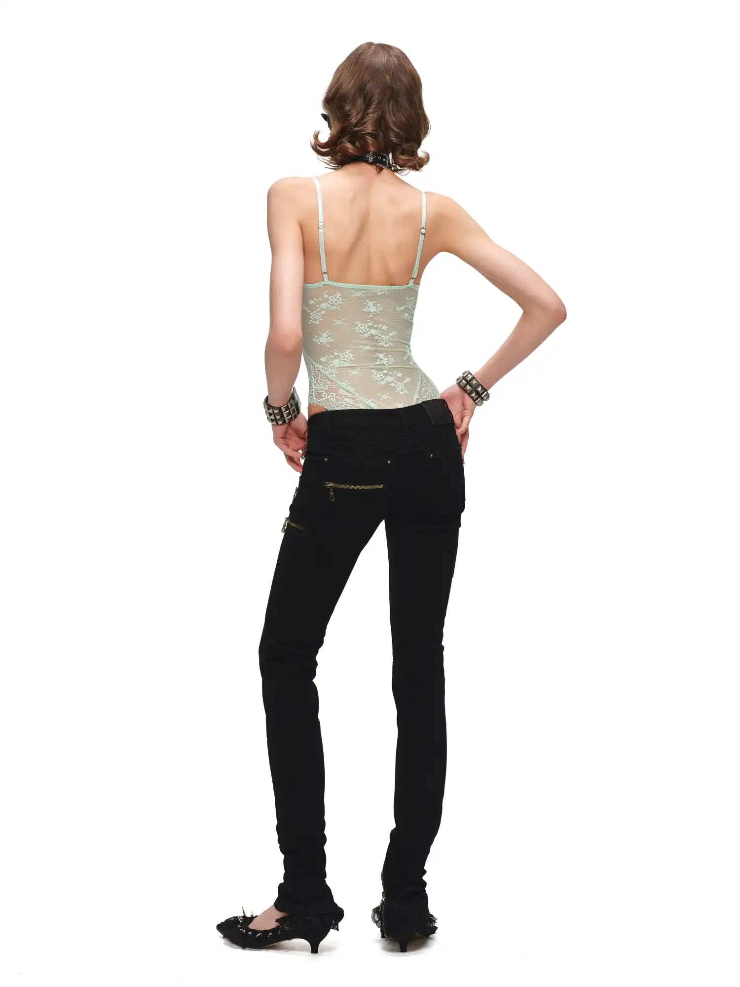 1Jinn Studio Balletcore Aesthetic Lace Bodysuit Top | Canton Collective