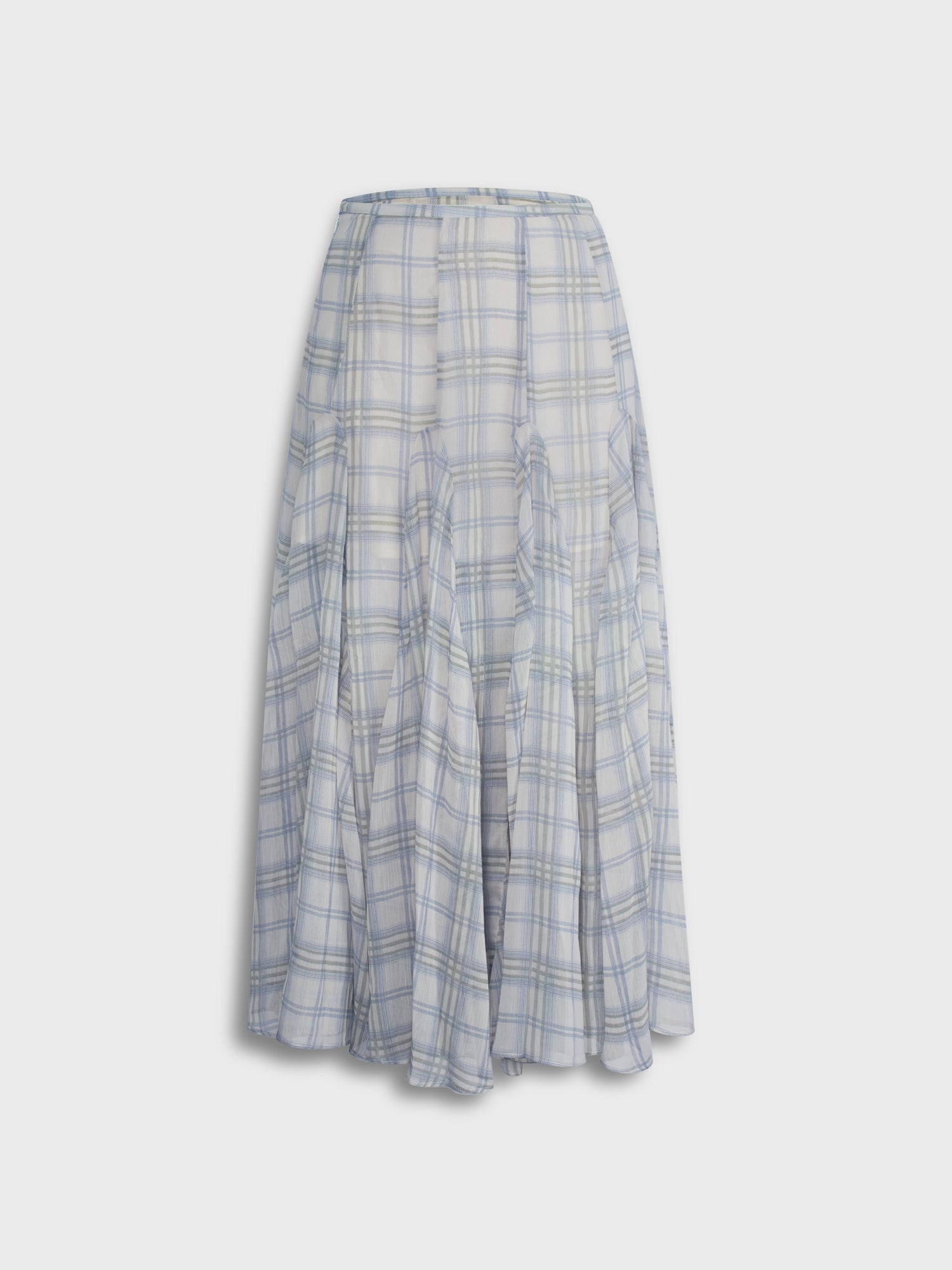 First Floor Balletcore Plaid Sheer Midi Skirt | Canton Collective
