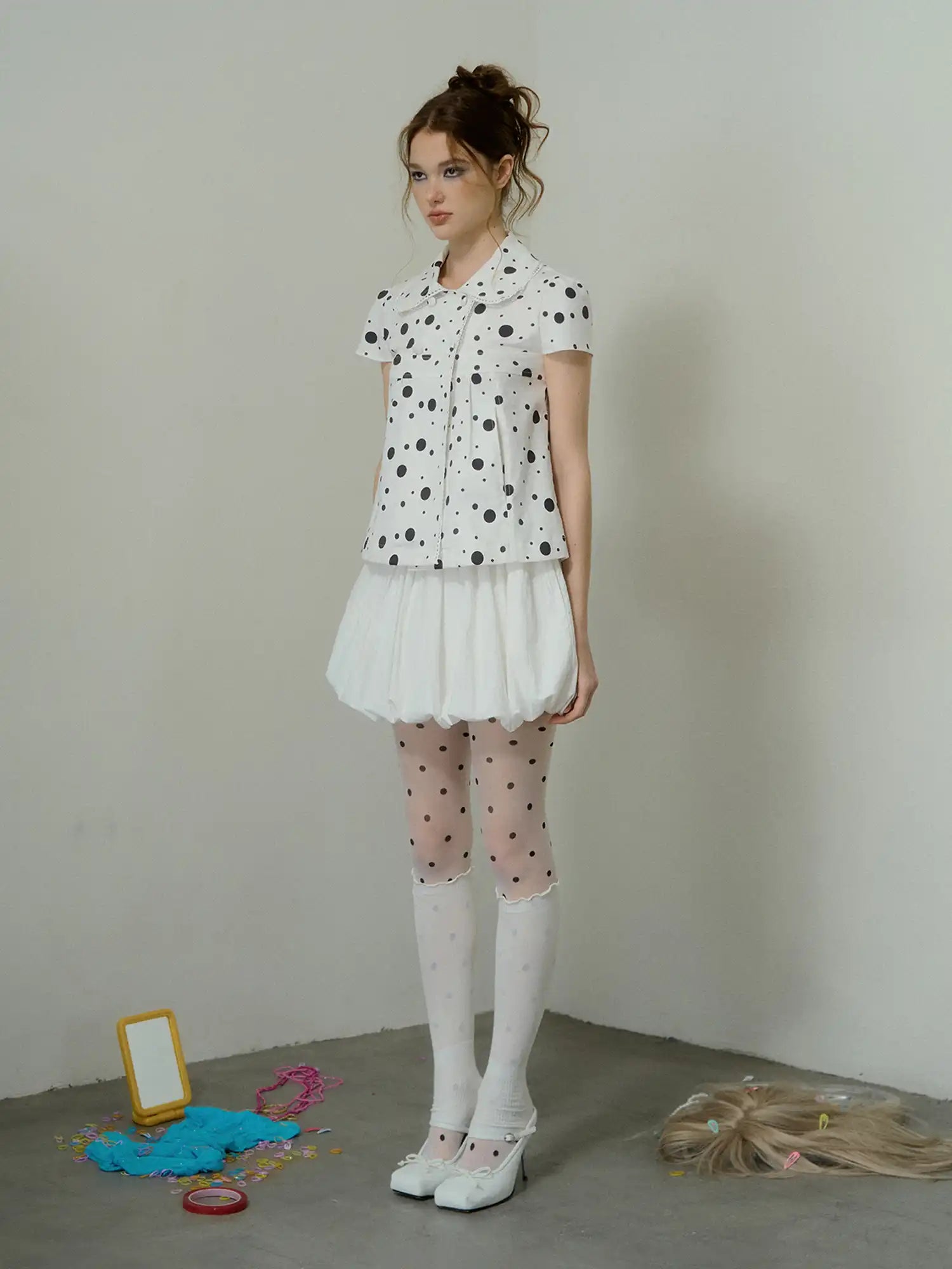 Deleteex Balletcore White Mini Bubble Skirt | Canton Collective