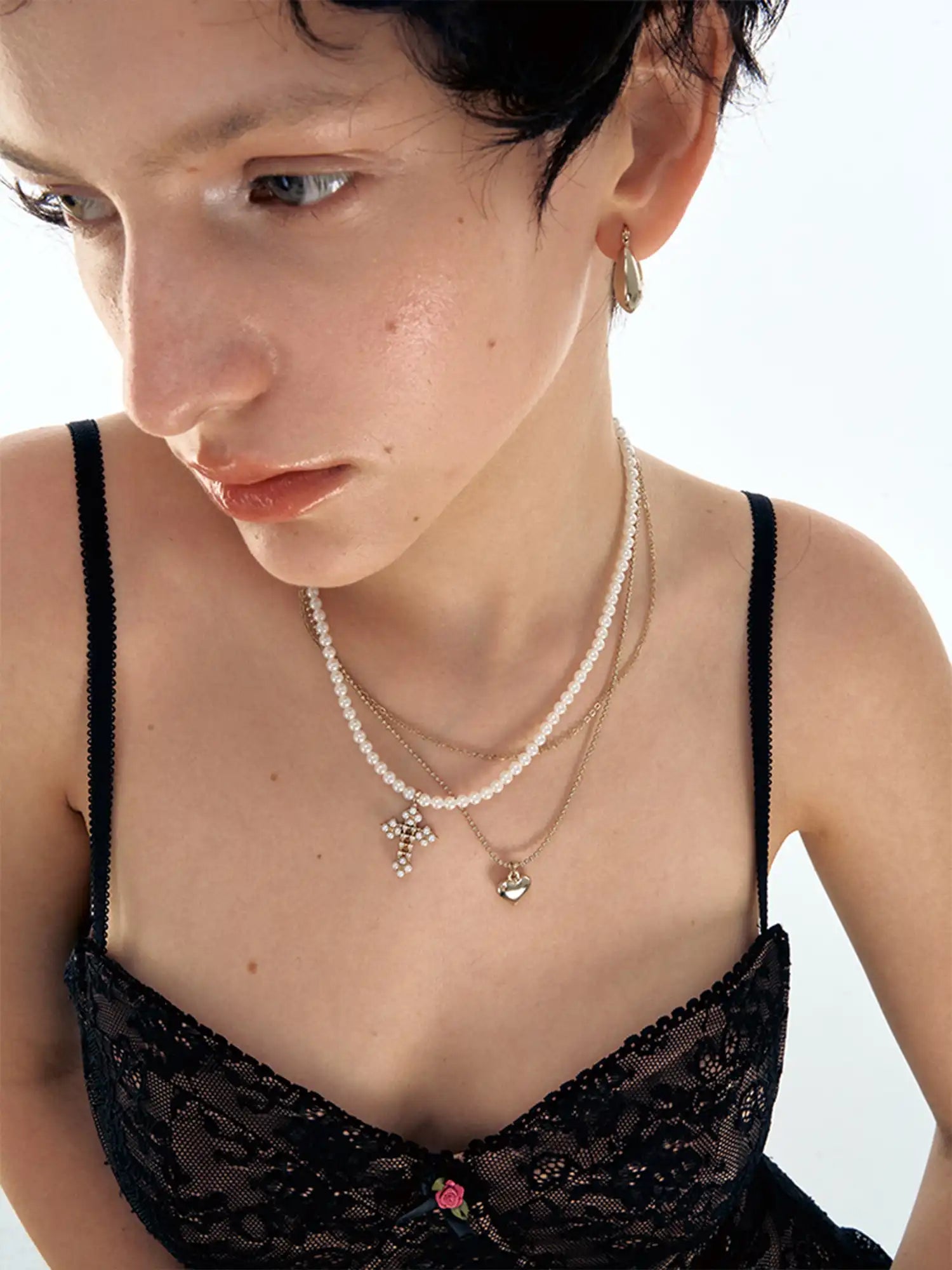 1Jinn M2M Baroque Heart Pearl Chain | Canton Collective