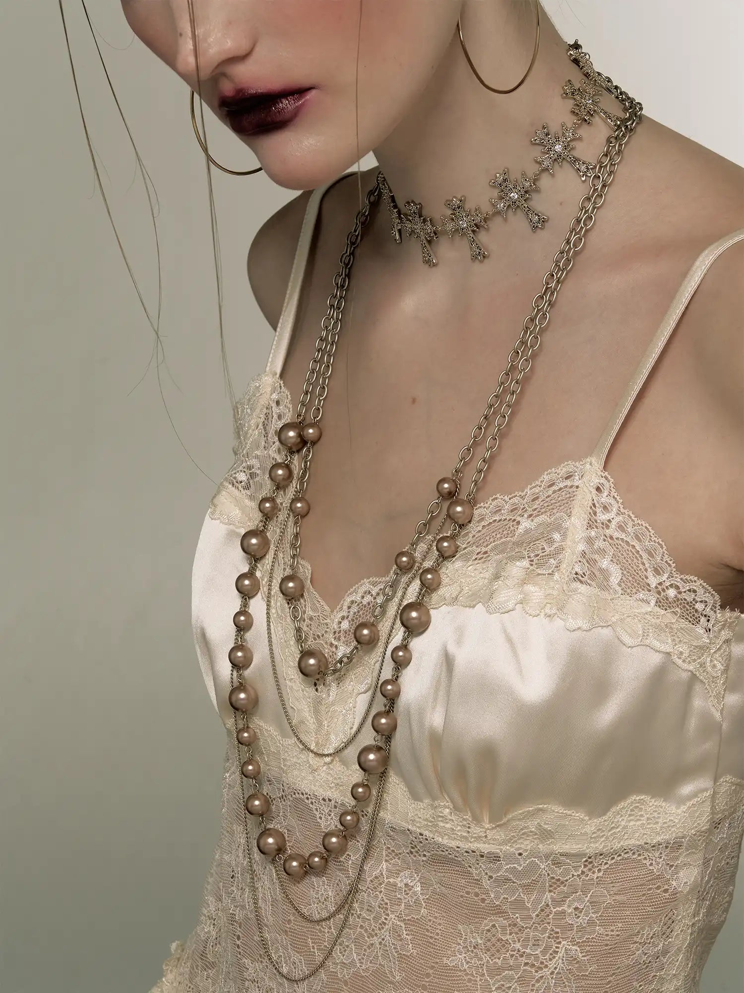 1Jinn M2M Baroque Rose Gold Pearl Necklace | Canton Collective