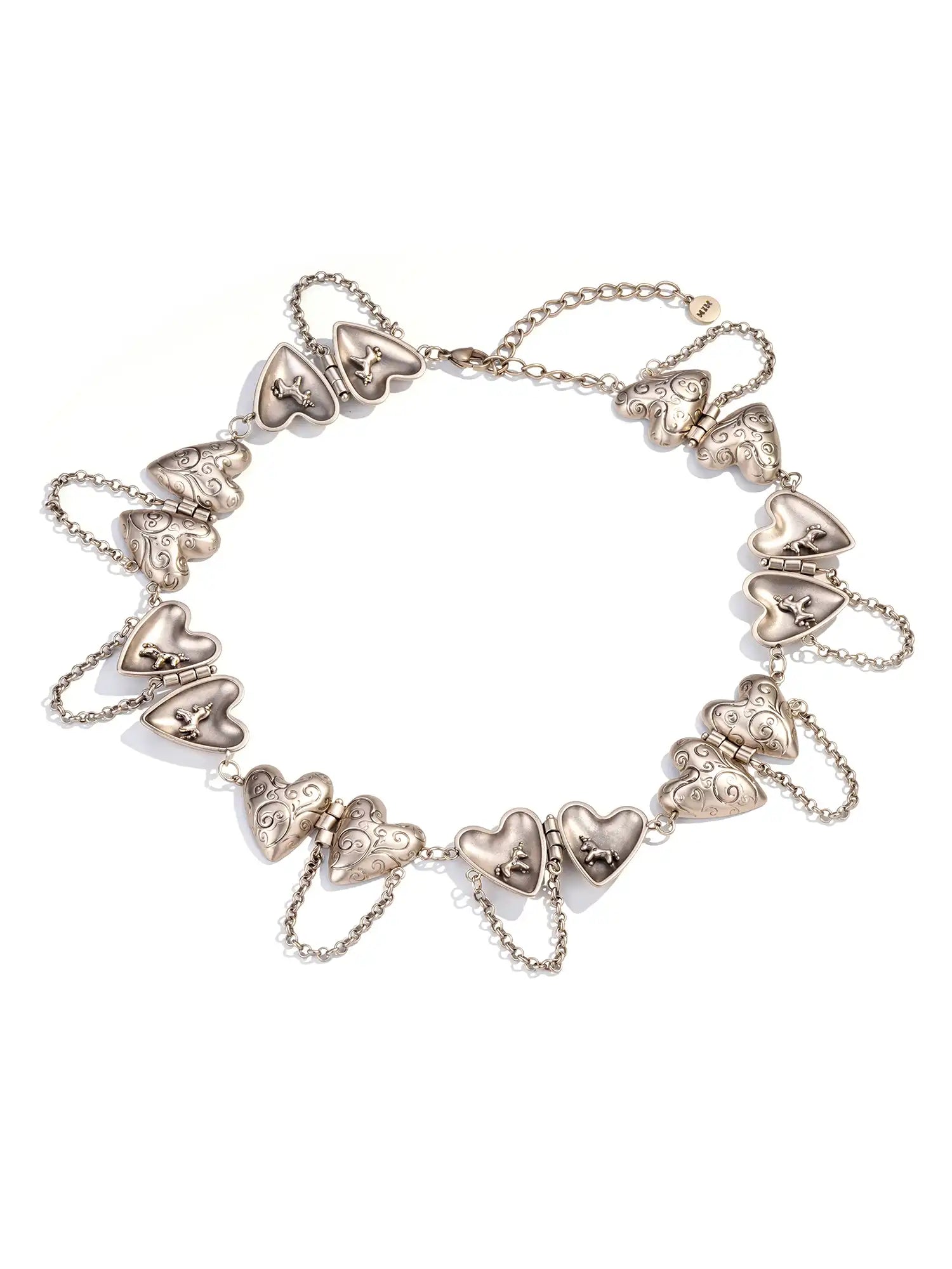 1Jinn M2M Baroque Scroll Heart Locket Choker Necklace | Canton Collective