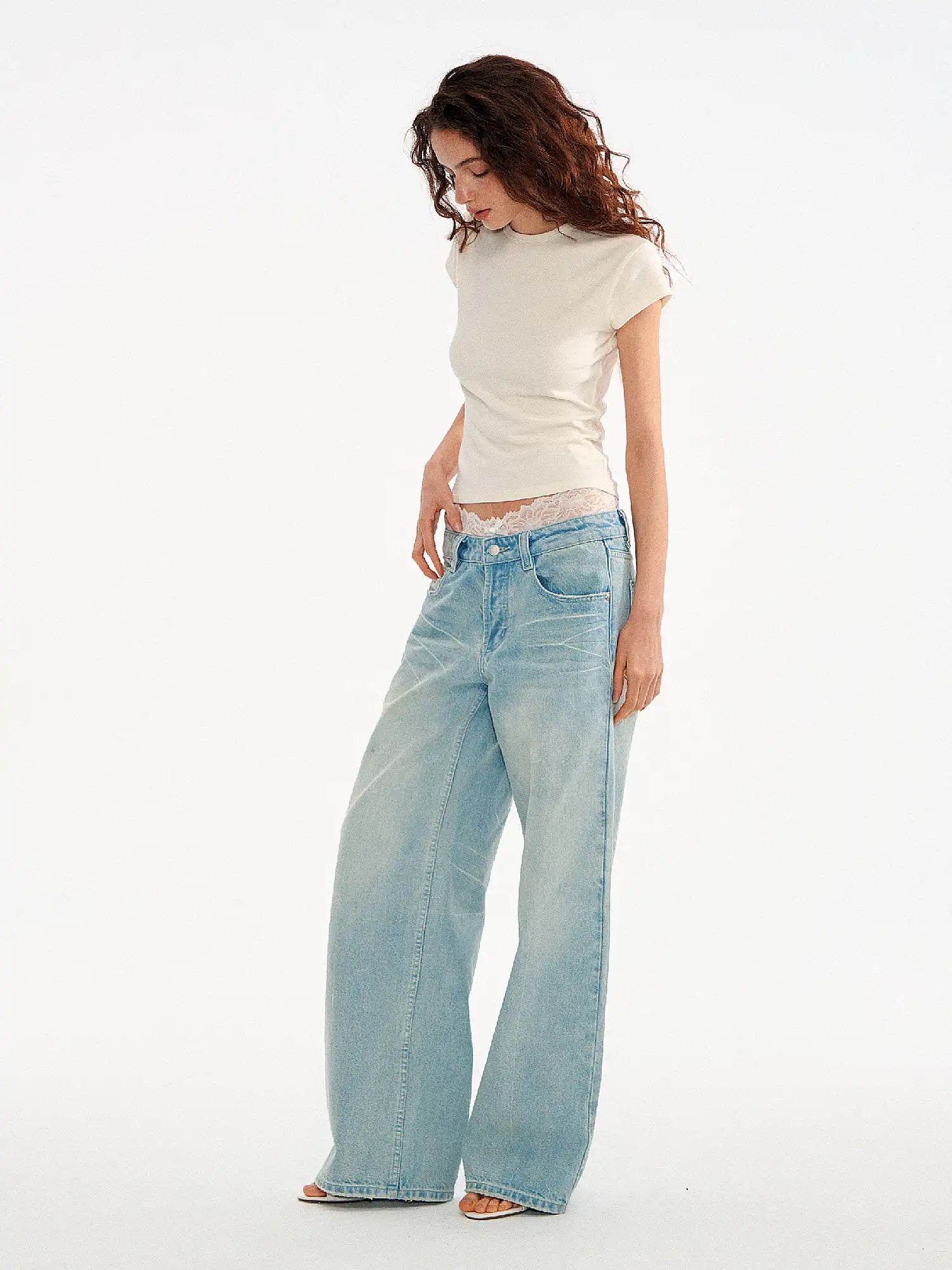 Basic Brushed Fitted Cropped T Shirt