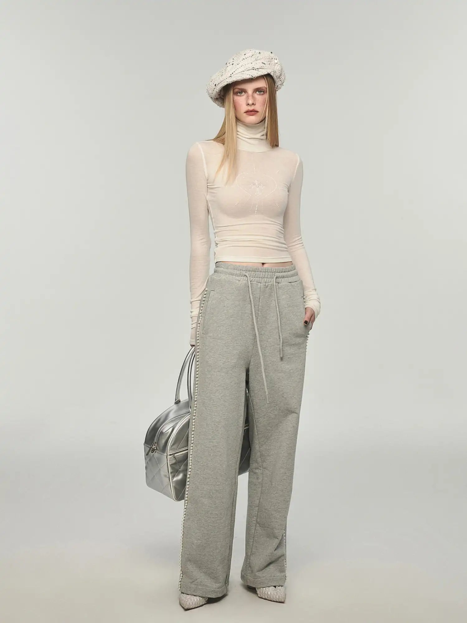 1Jinn Studio Basic High-Neck Rhinestone Top | Canton Collective
