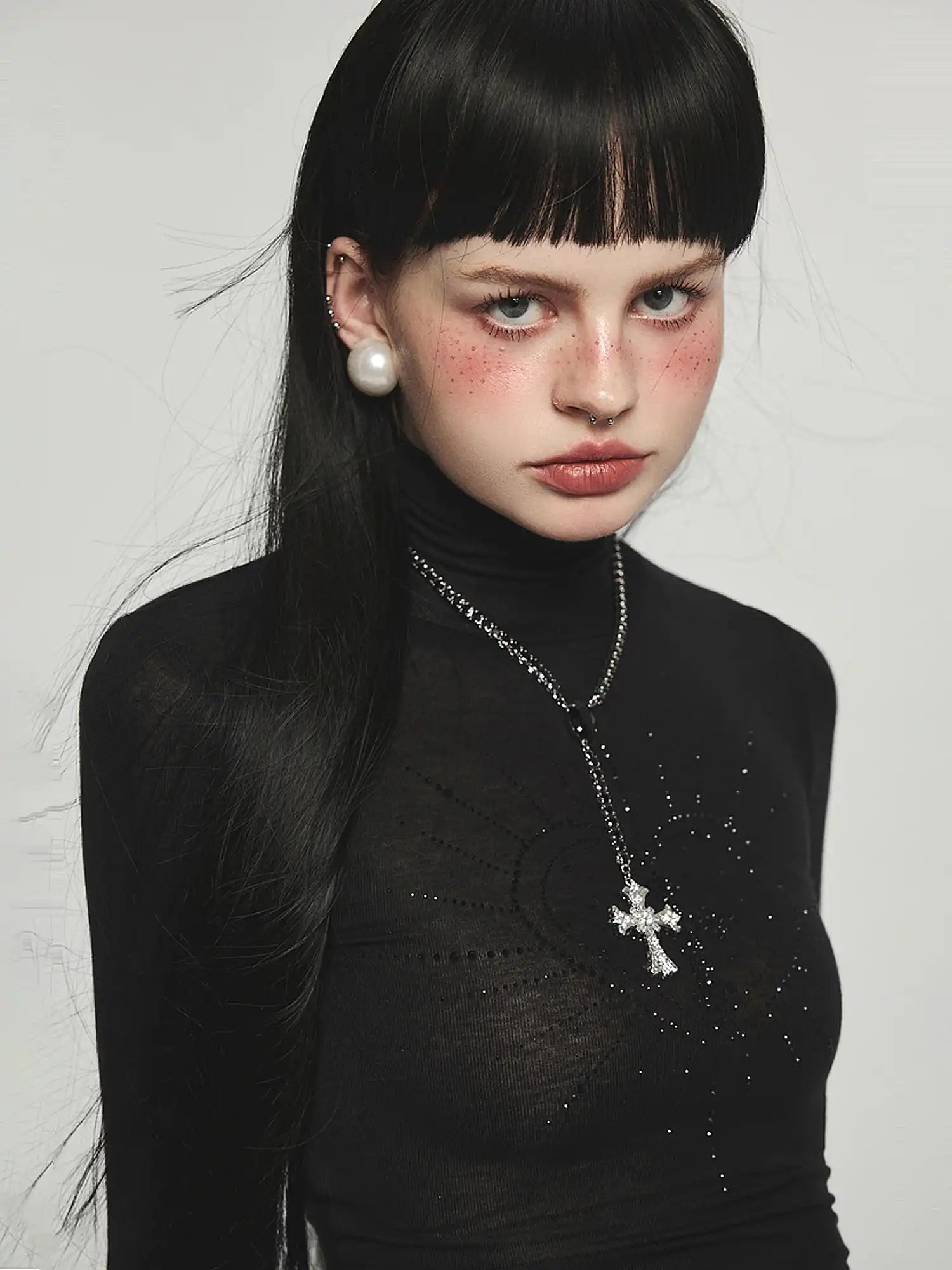 1Jinn Studio Basic High-Neck Rhinestone Top | Canton Collective