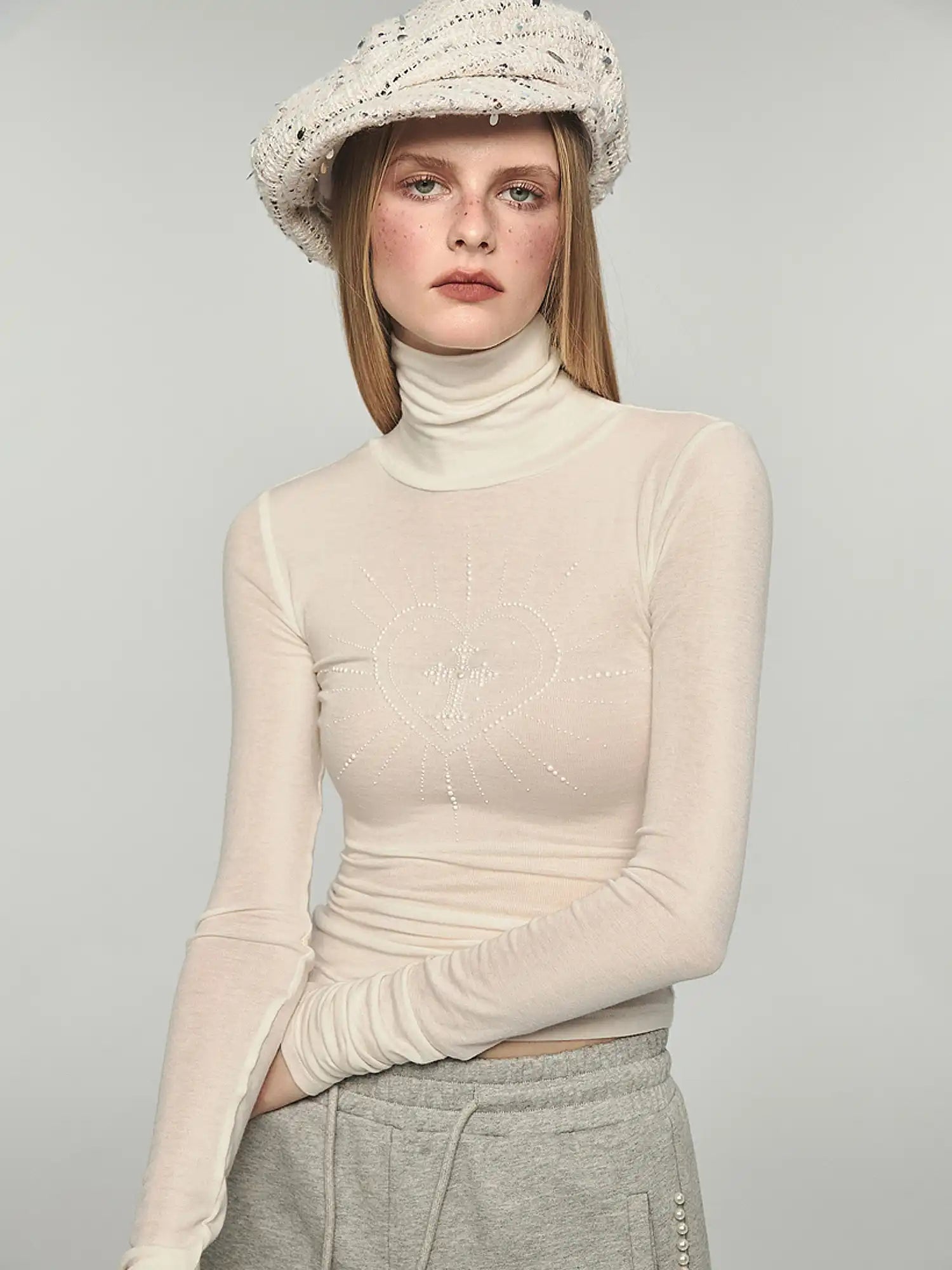 1Jinn Studio Basic High-Neck Rhinestone Top | Canton Collective