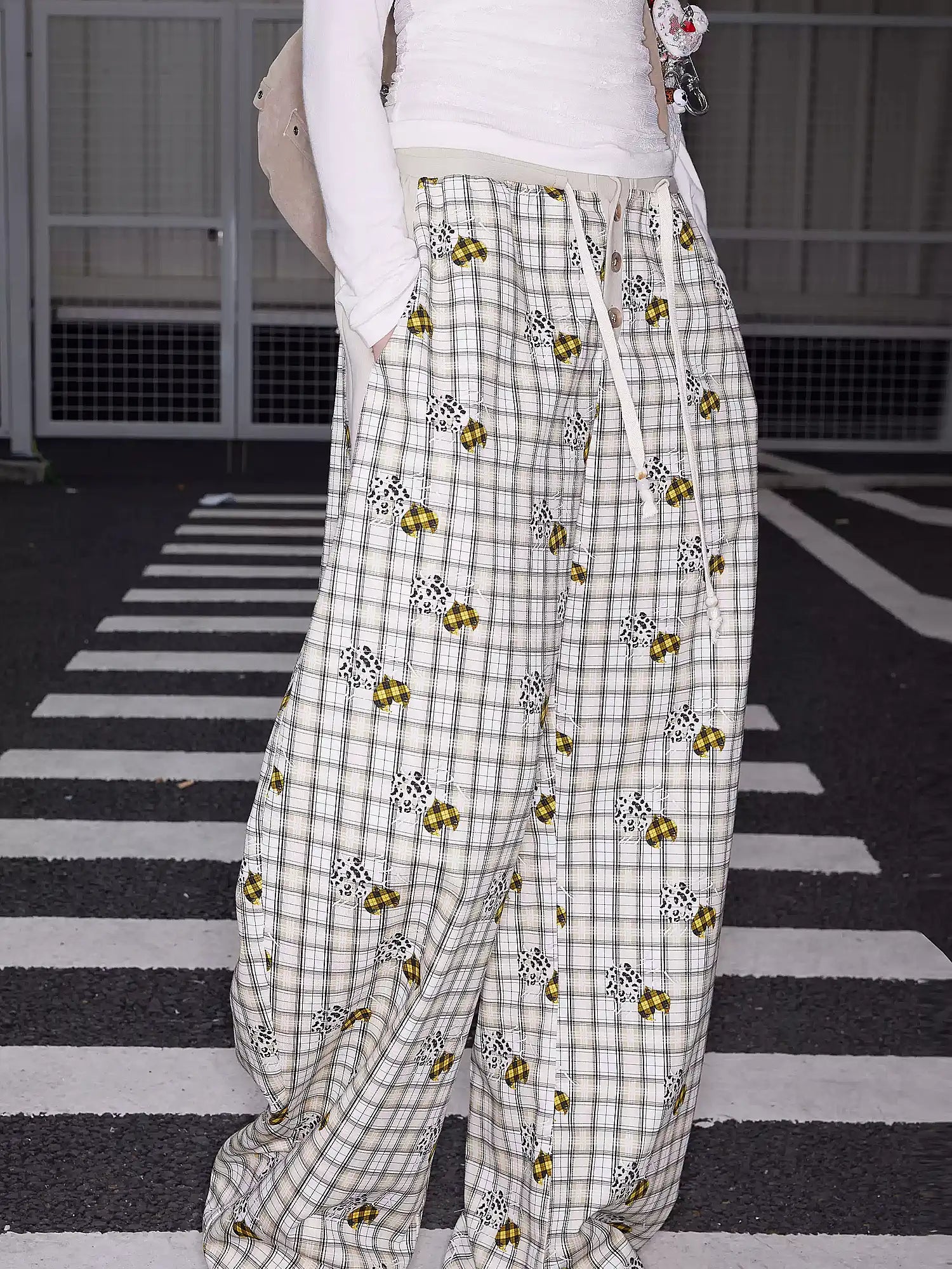 2th Desire Beaded Plaid Banana Pants | Canton Collective