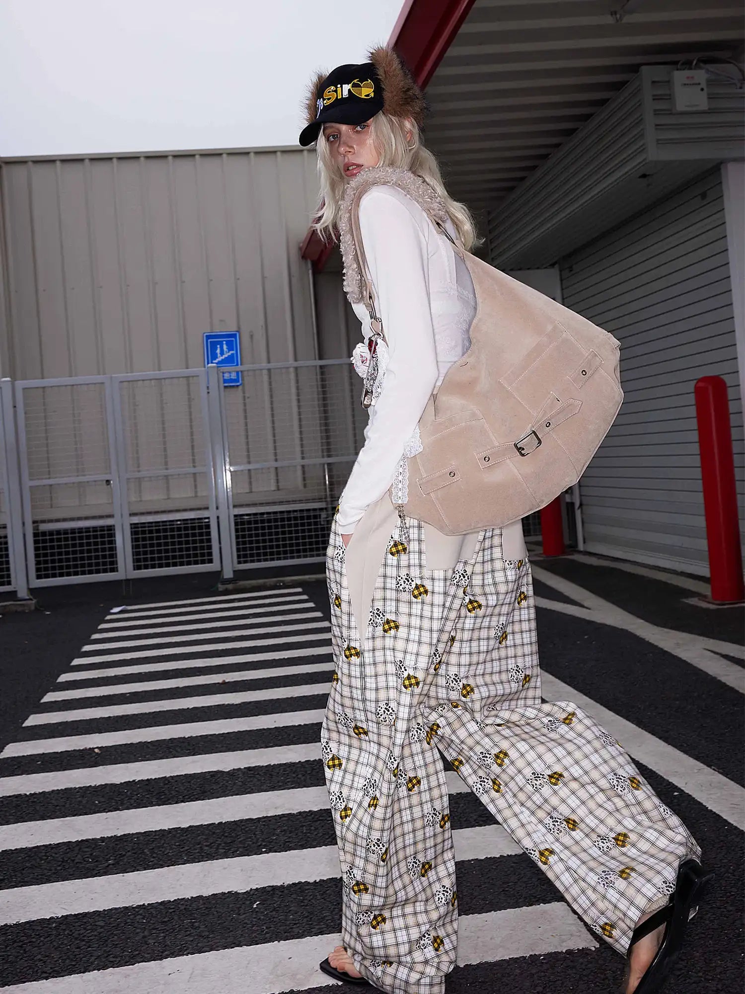 2th Desire Beaded Plaid Banana Pants | Canton Collective