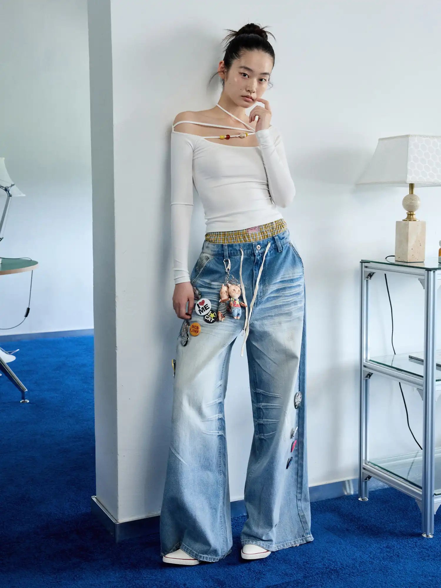 1Jinn Studio Beaded Tie Front Top | Canton Collective