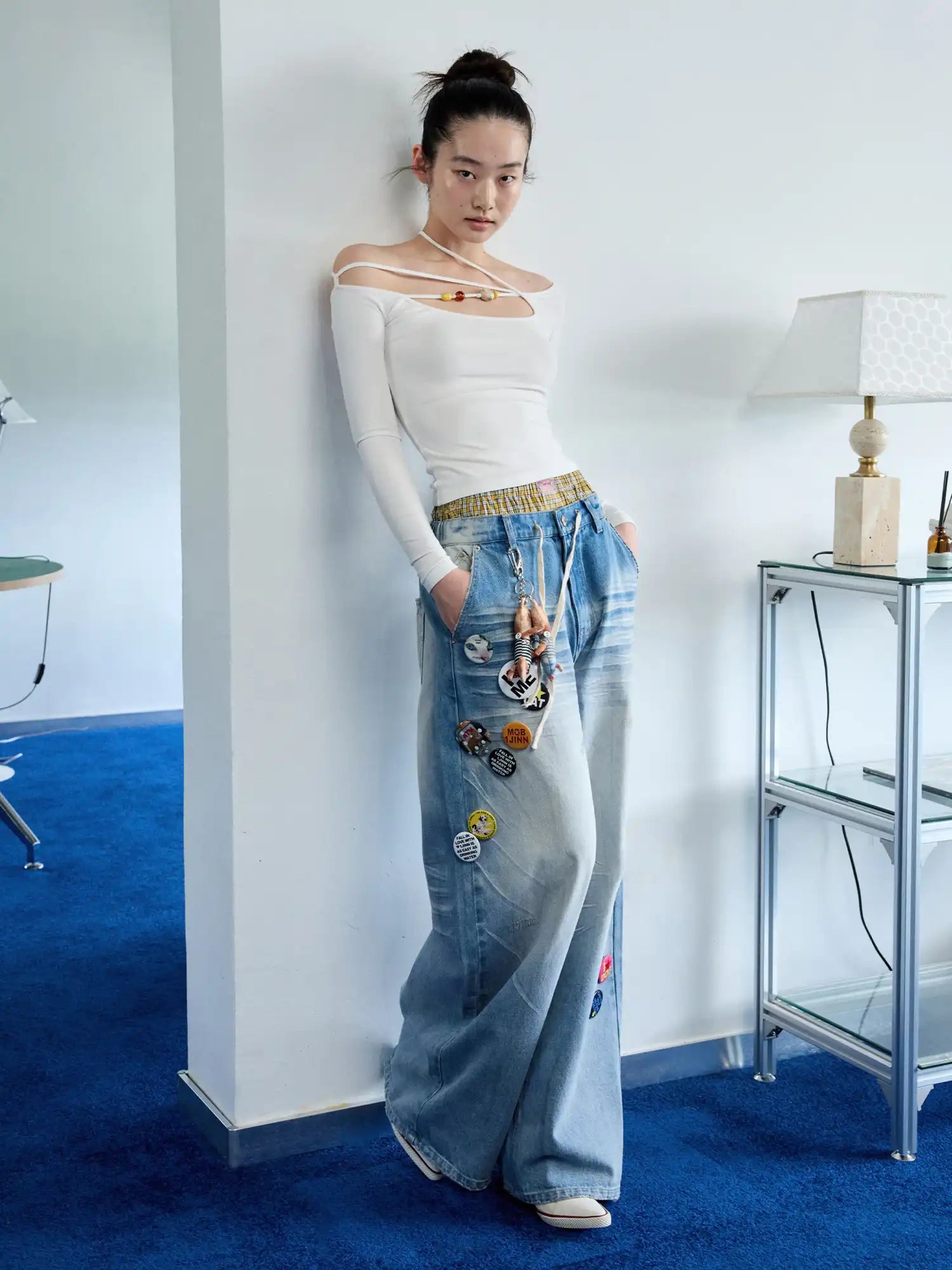 1Jinn Studio Beaded Tie Front Top | Canton Collective