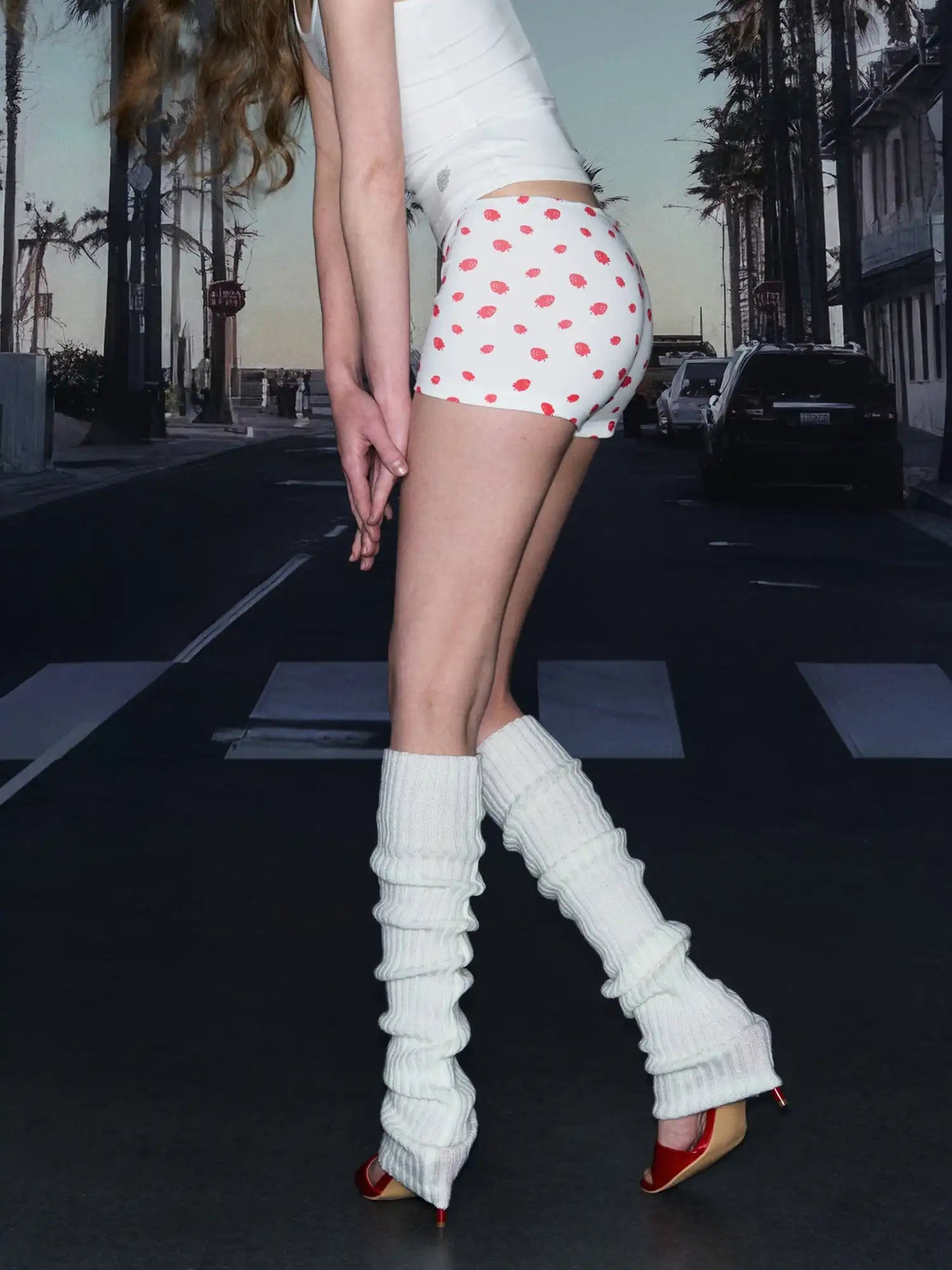 Deleteex Berry Print Low Rise Micro Shorts | Canton Collective