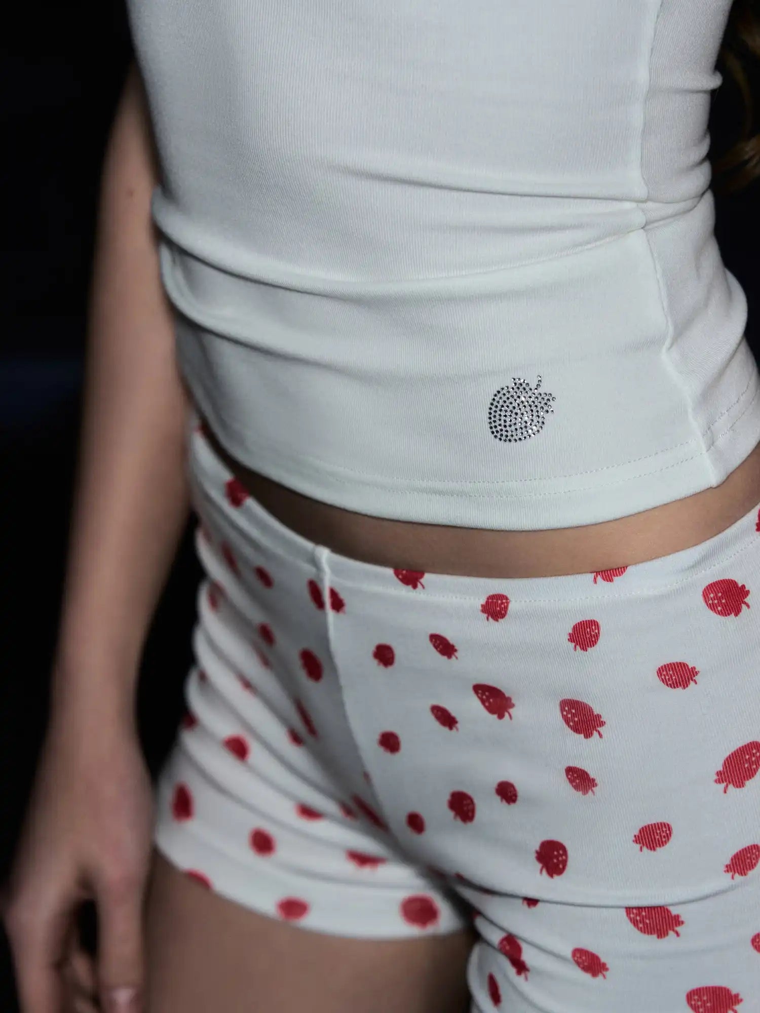 Deleteex Berry Print Low Rise Micro Shorts | Canton Collective