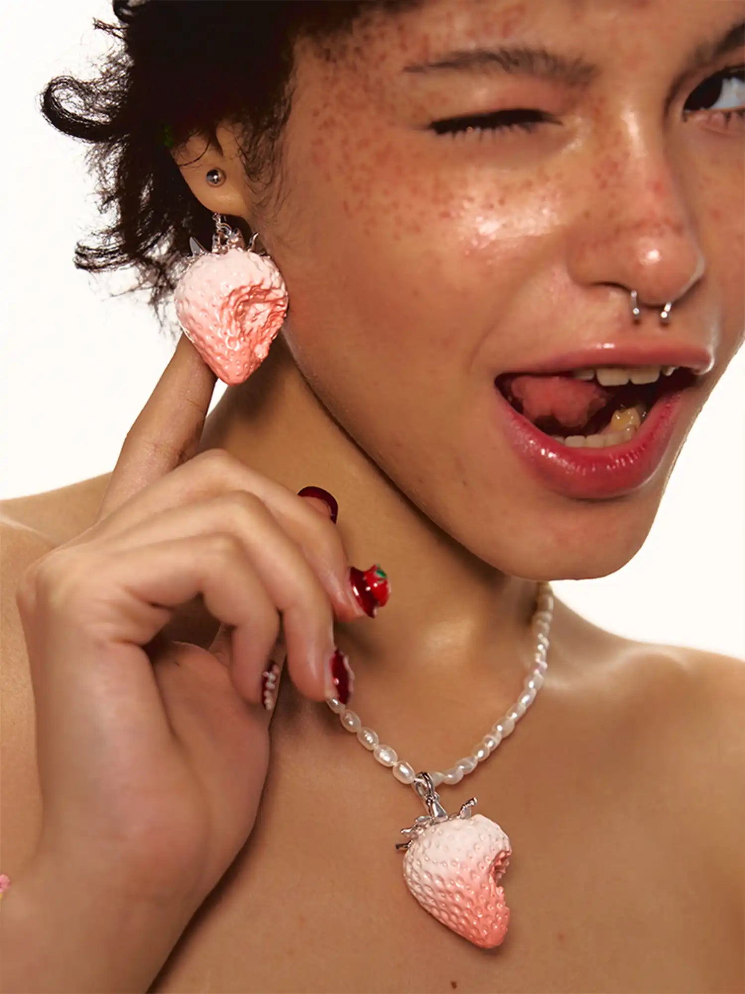 1Jinn M2M Bitten Strawberry Earring | Canton Collective