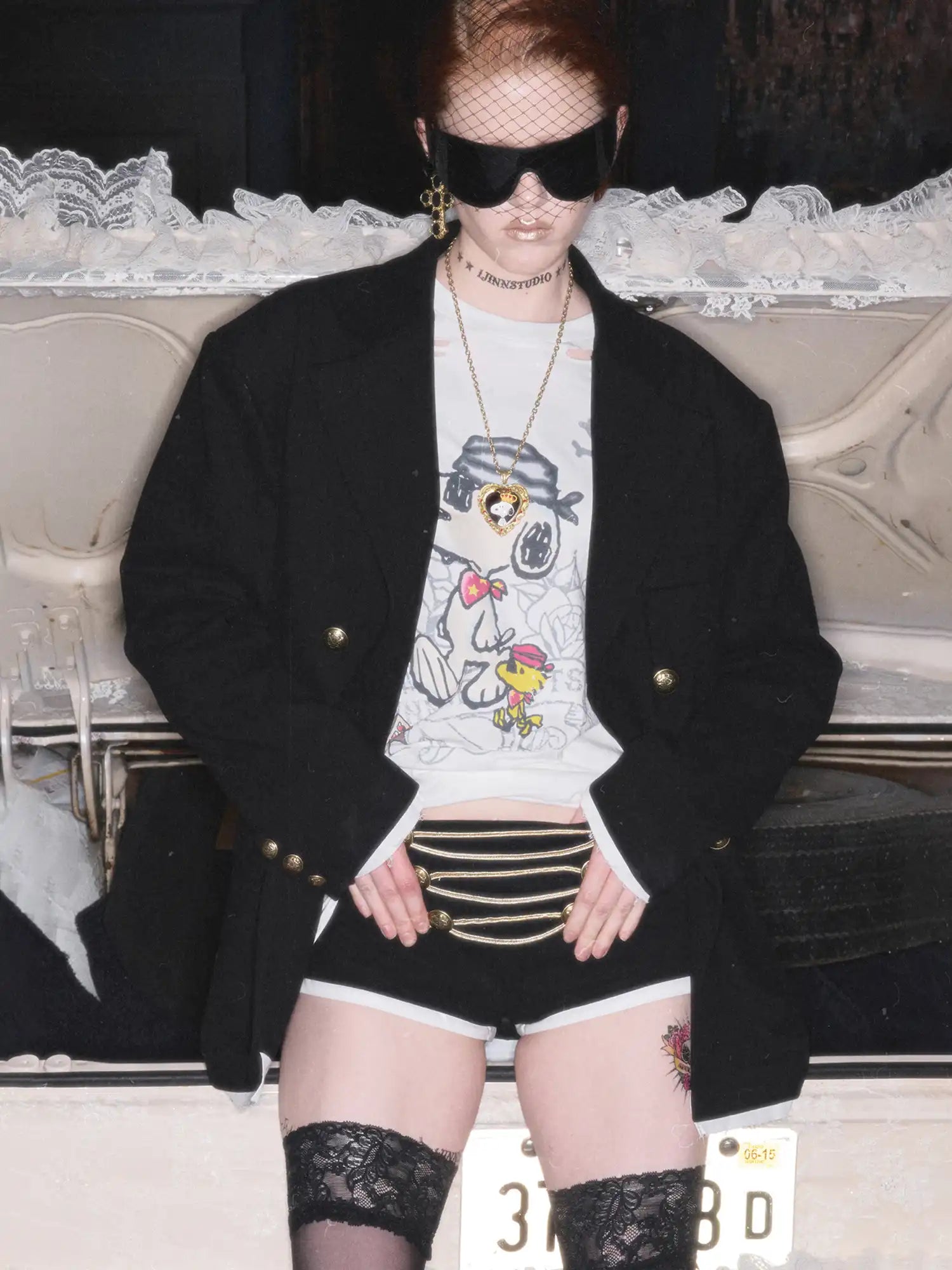 1Jinn Studio Black Double-Breasted Oversized Blazer | Canton Collective