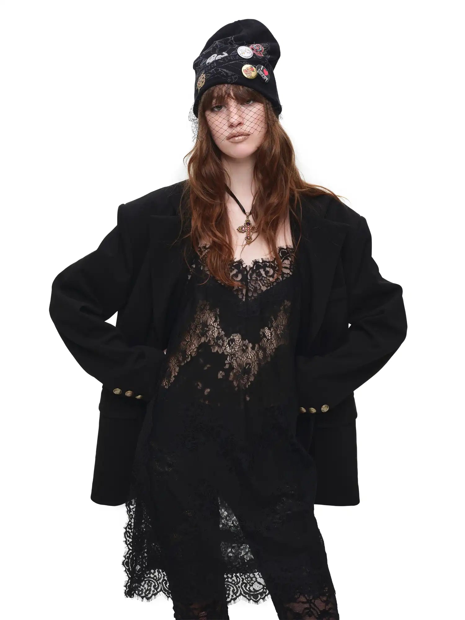 1Jinn Studio Black Double-Breasted Oversized Blazer | Canton Collective