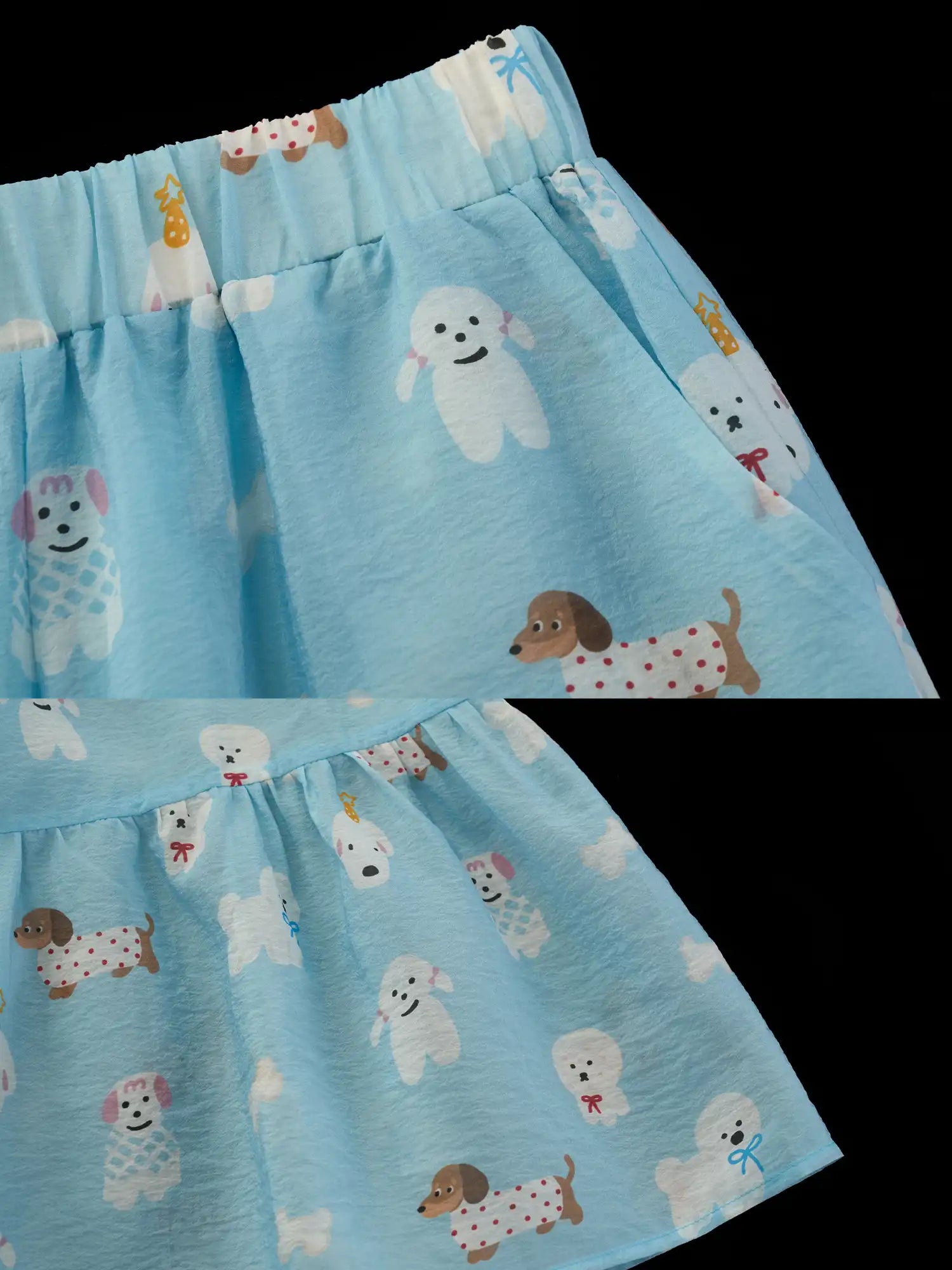 MAMC Blue Puppy Semi Sheer Palazzo Pants | Canton Collective