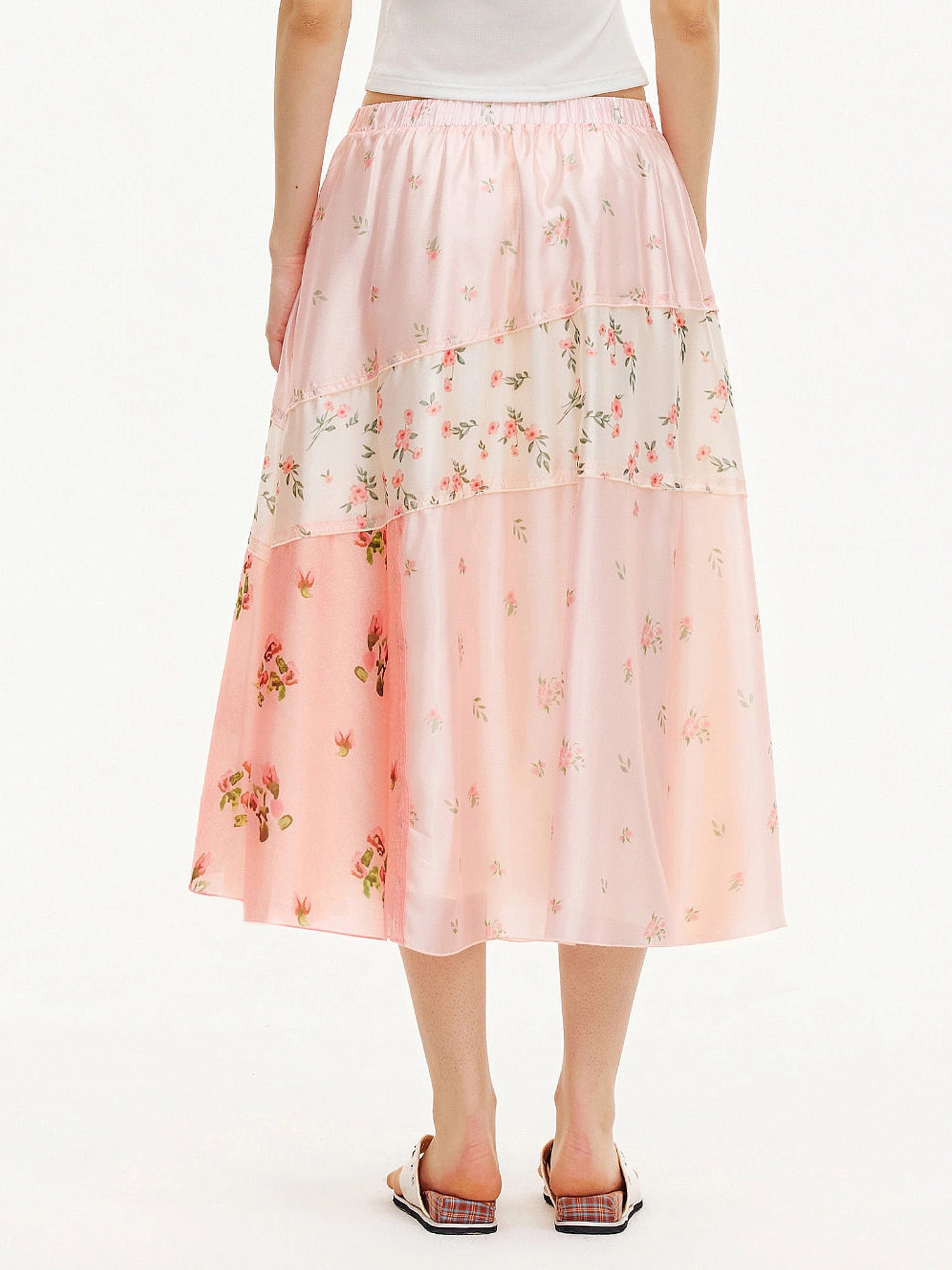Outtheblue Patchwork Ditsy Floral Midi Skirt | Canton Collective