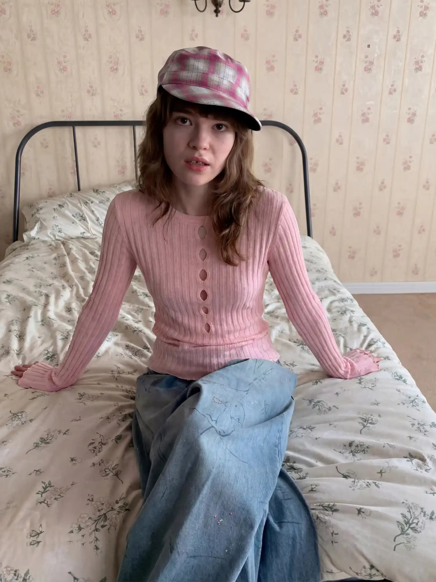 CantonCollective Design Body-Hugging Keyhole Sweater-Knit Long Sleeve Tee | Canton Collective