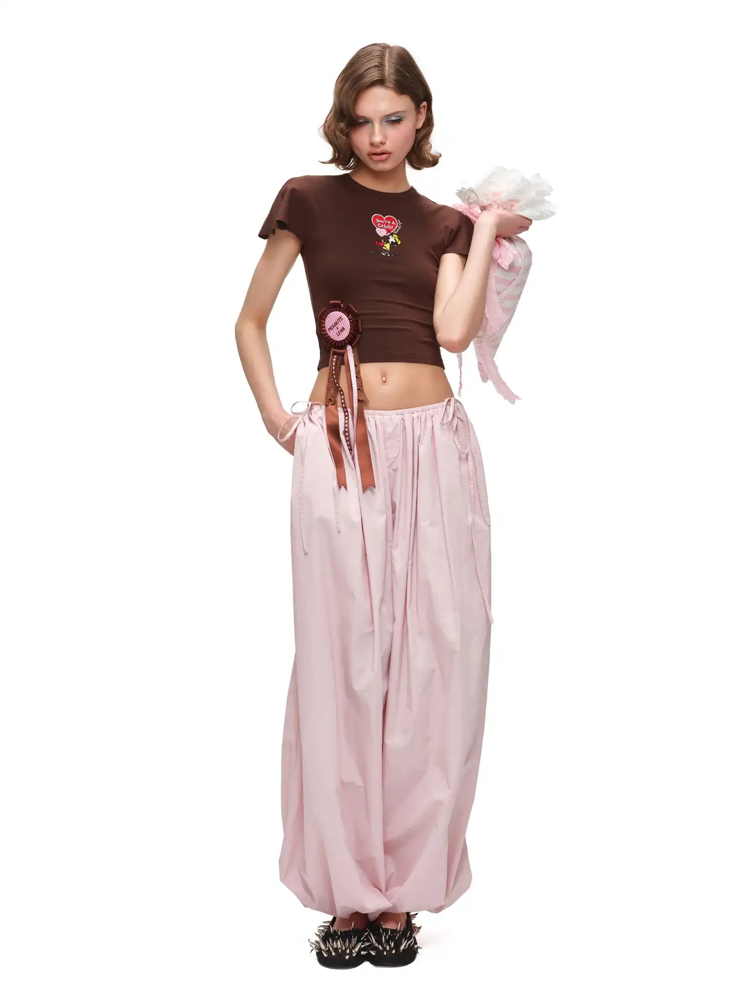 1Jinn Studio Bow Tie Pleated Tapered Nylon Track Pants | Canton Collective