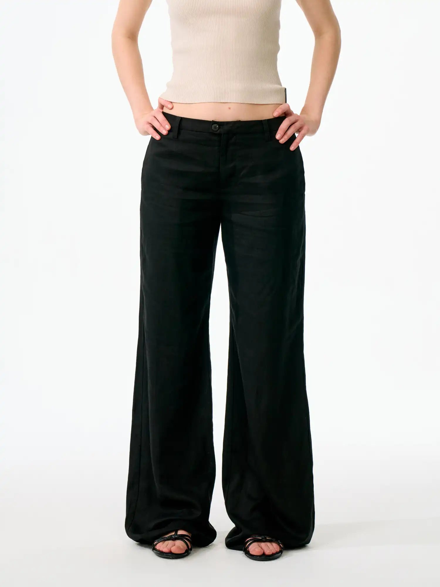 FirstFloor Breezy Summer Vacation Wide Leg Linen Pants | Canton Collective