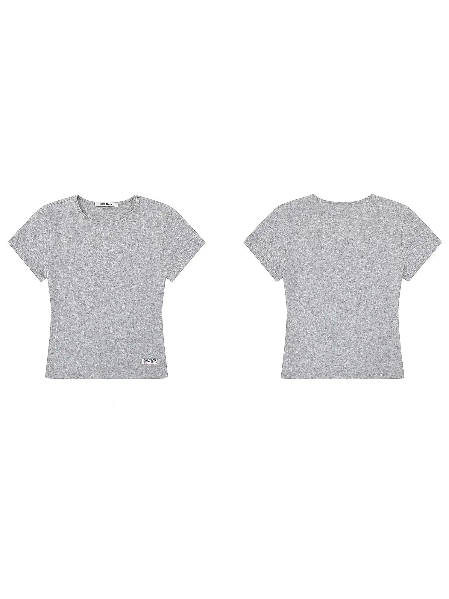 FirstFloor Brushed Cotton Cropped Hourglass Tee | Canton Collective
