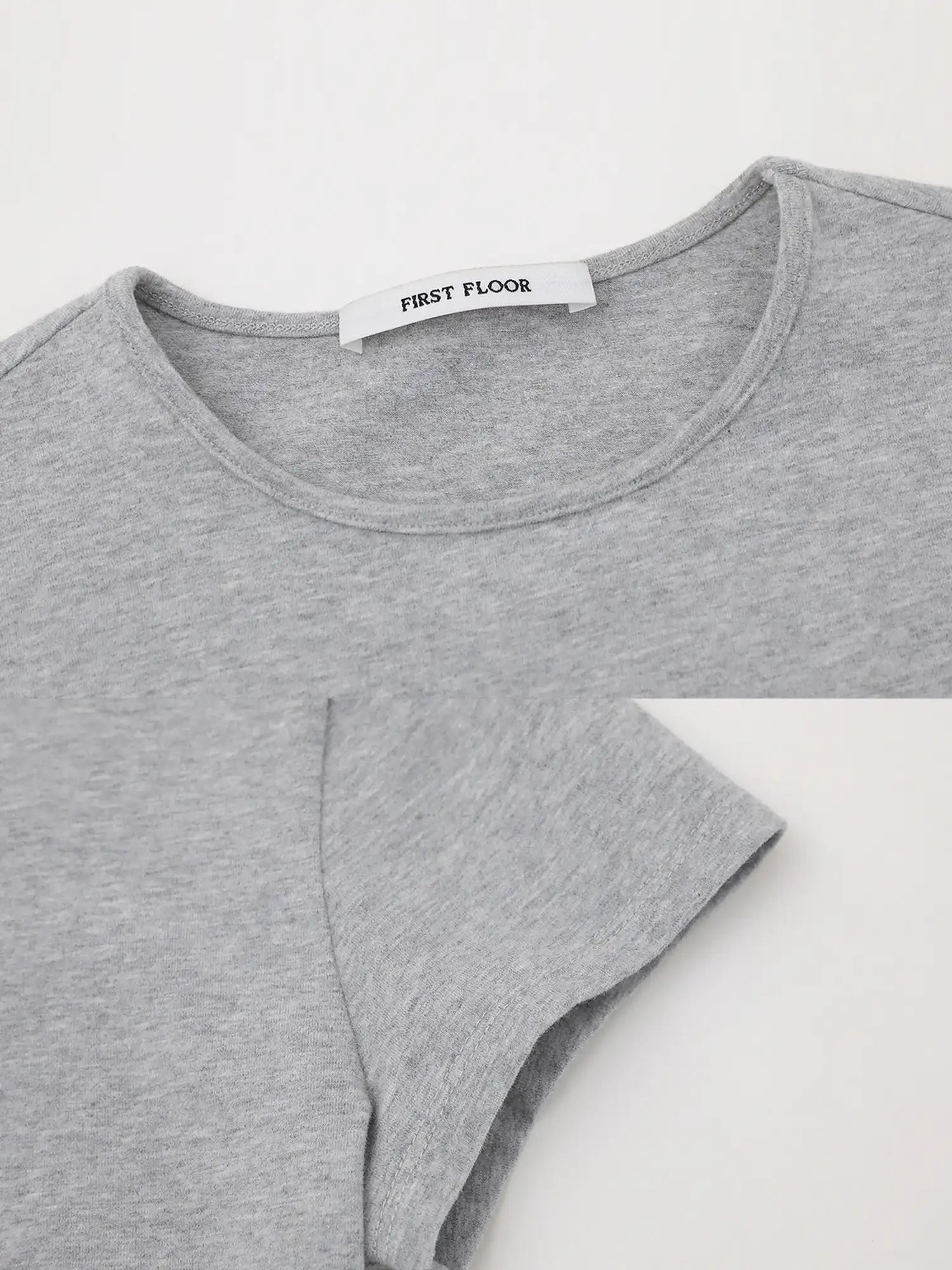 FirstFloor Brushed Cotton Cropped Hourglass Tee | Canton Collective