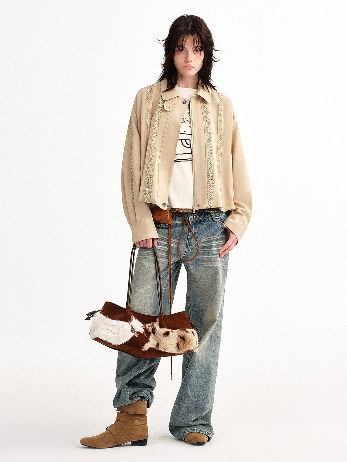 Outtheblue Bubble Hem Boxy Cropped Jacket | Canton Collective