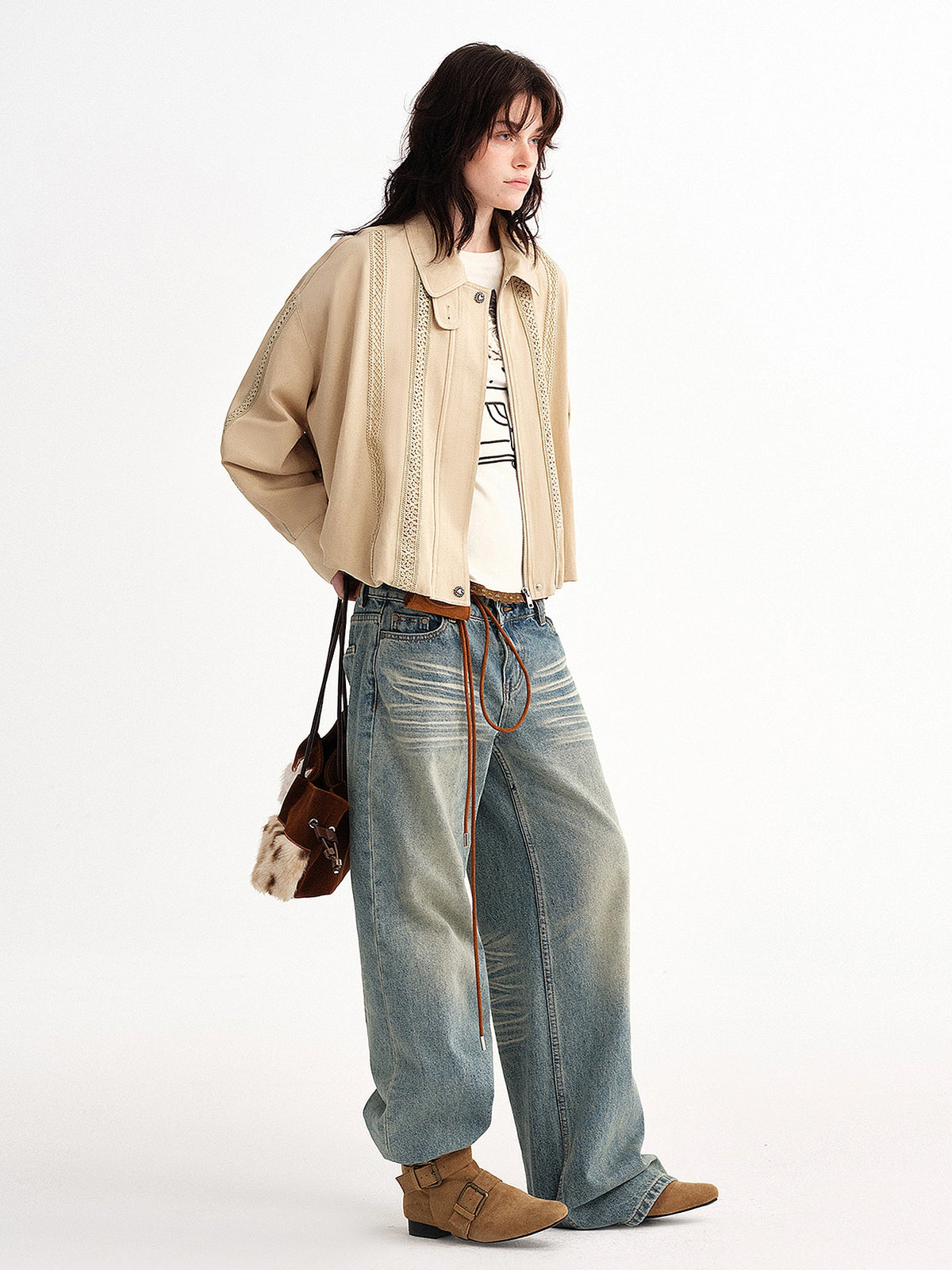 Outtheblue Bubble Hem Boxy Cropped Jacket | Canton Collective