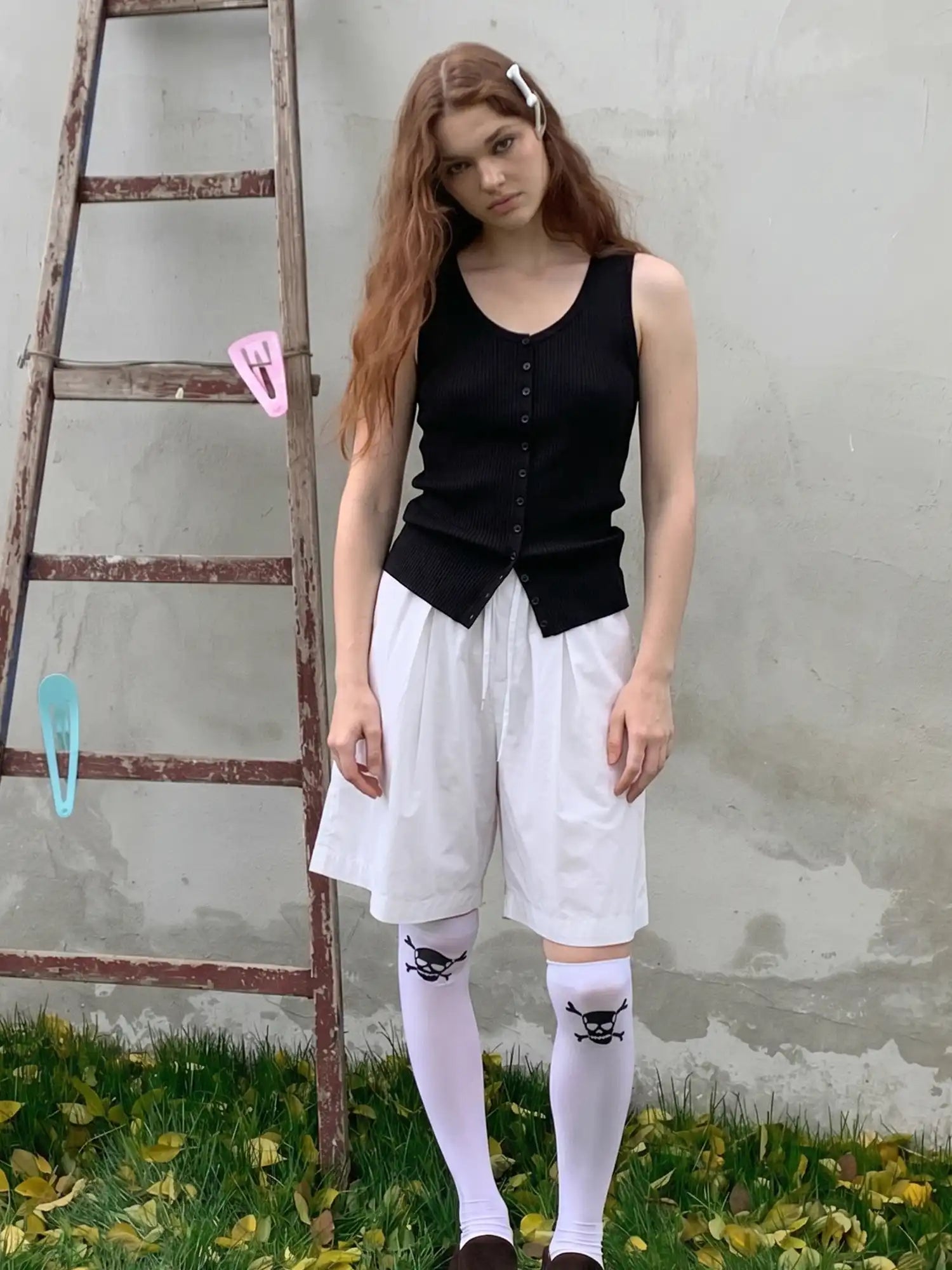 CantonCollective Design Button Front Ribbed Knit Tank Top | Canton Collective