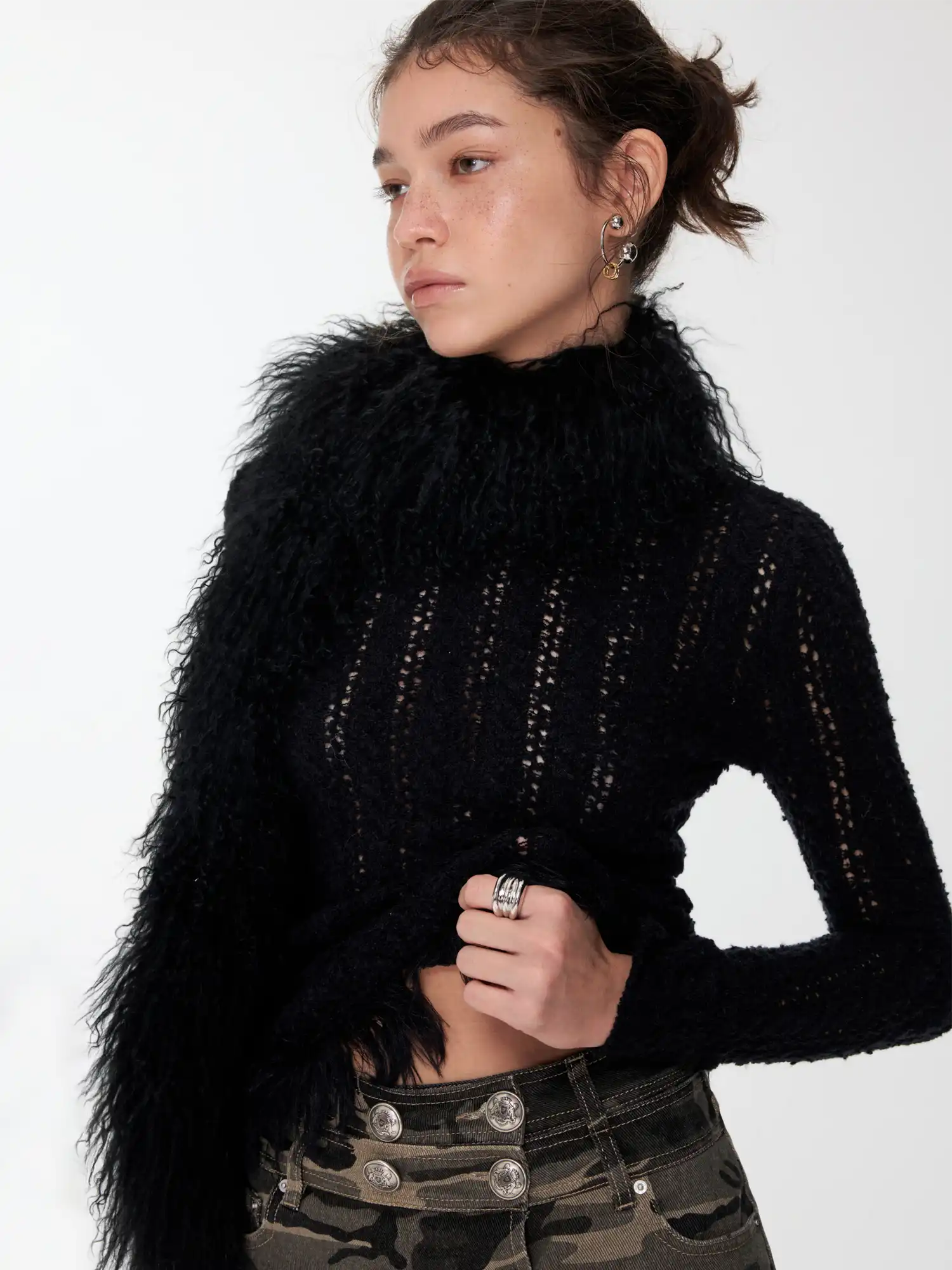 1Jinn Studio Cable-Knit Fleece-Knit Top | Canton Collective