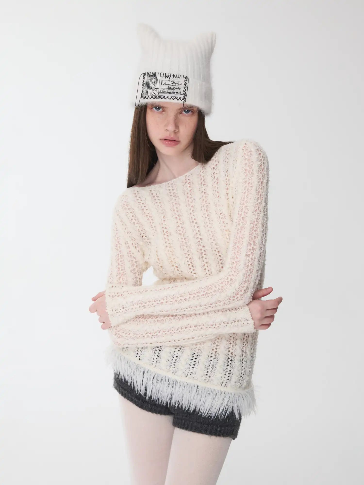 1Jinn Studio Cable-Knit Fleece-Knit Top | Canton Collective