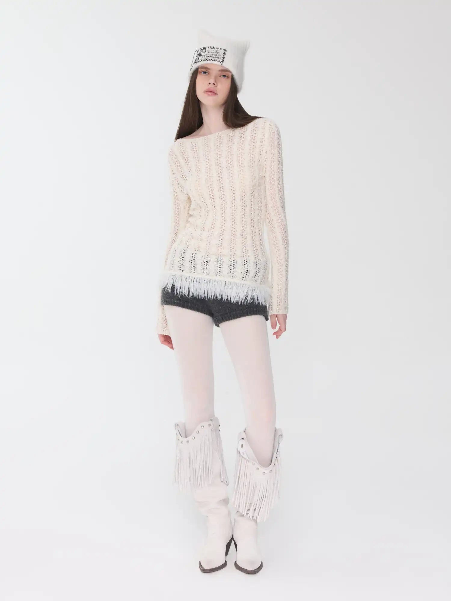 1Jinn Studio Cable-Knit Fleece-Knit Top | Canton Collective