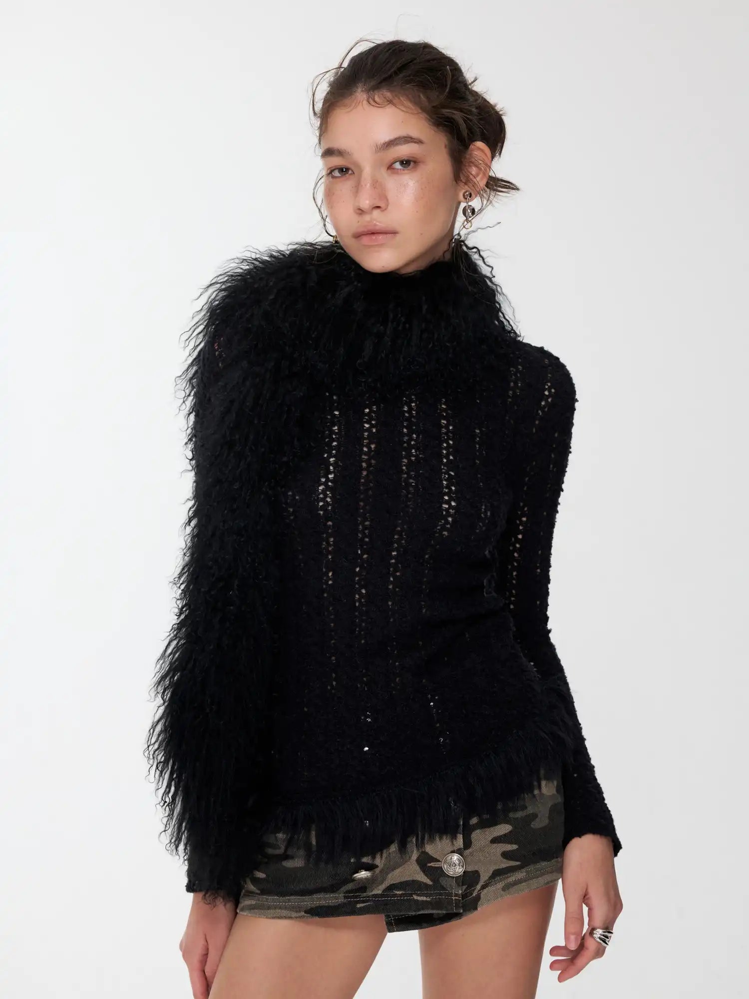 1Jinn Studio Cable-Knit Fleece-Knit Top | Canton Collective