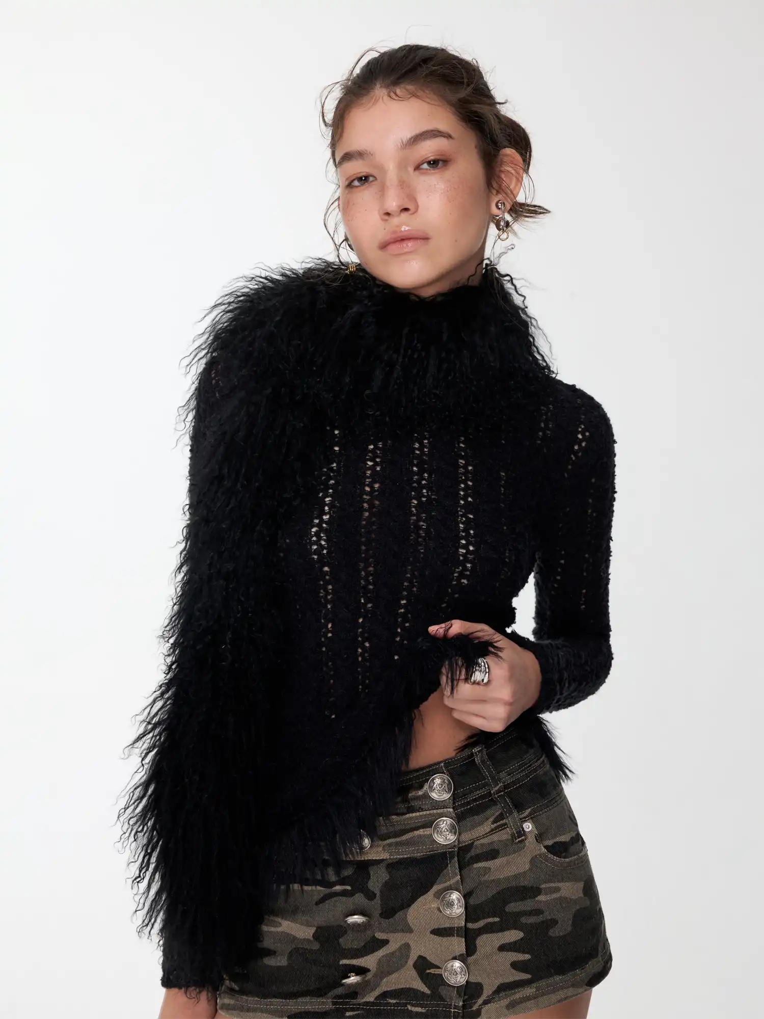 1Jinn Studio Cable-Knit Fleece-Knit Top | Canton Collective