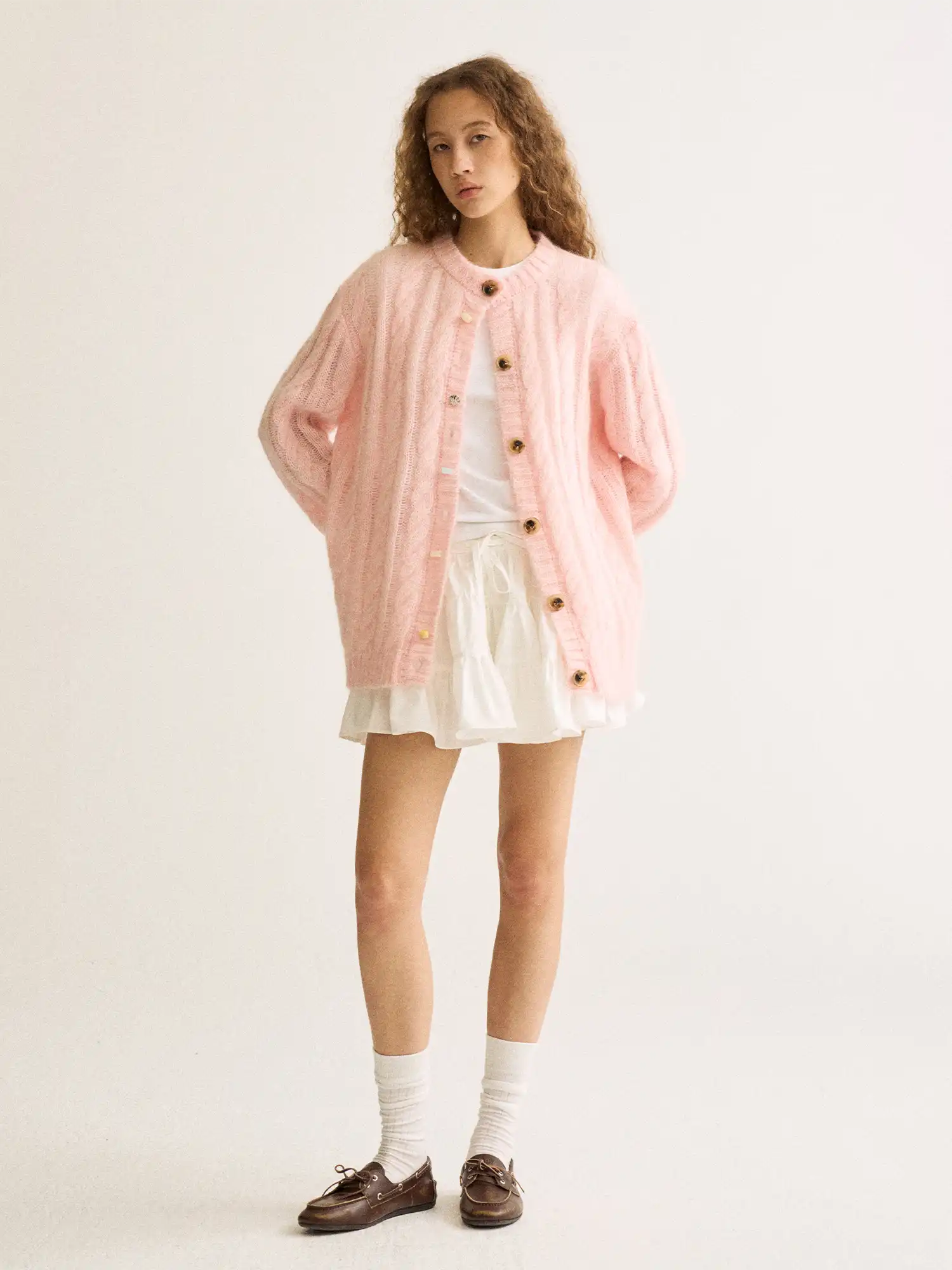 FirstFloor Cable Knit Mohair Cardigan | Canton Collective
