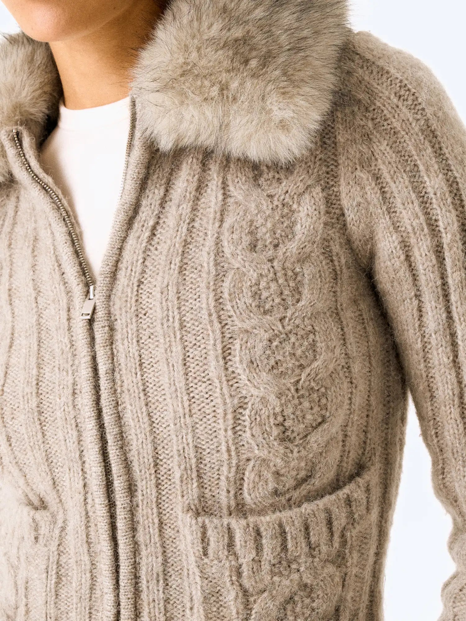 FirstFloor Cable Knit Wool Cardigan | Canton Collective