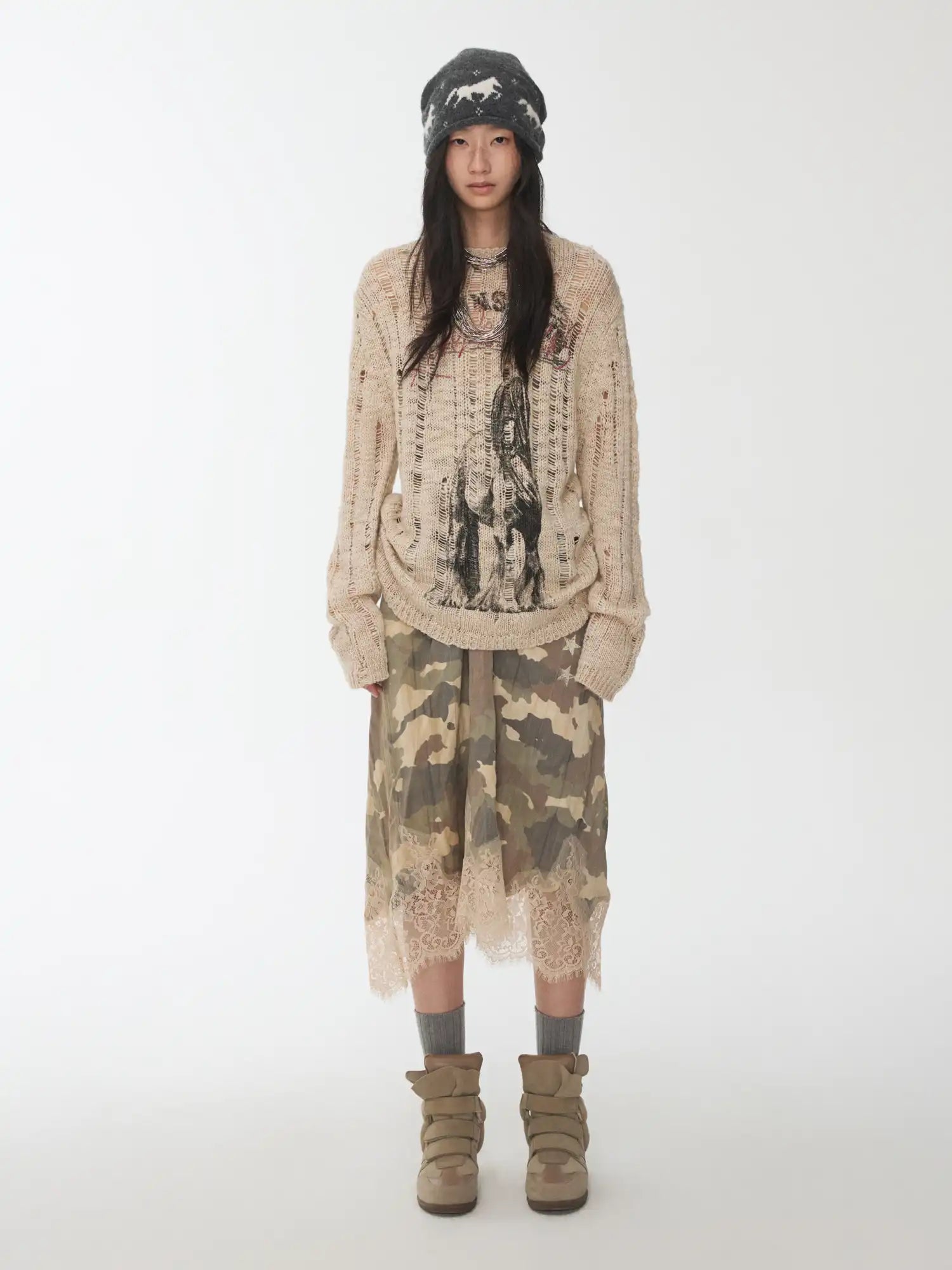 1Jinn Studio Camouflage Lace Slip Dress | Canton Collective