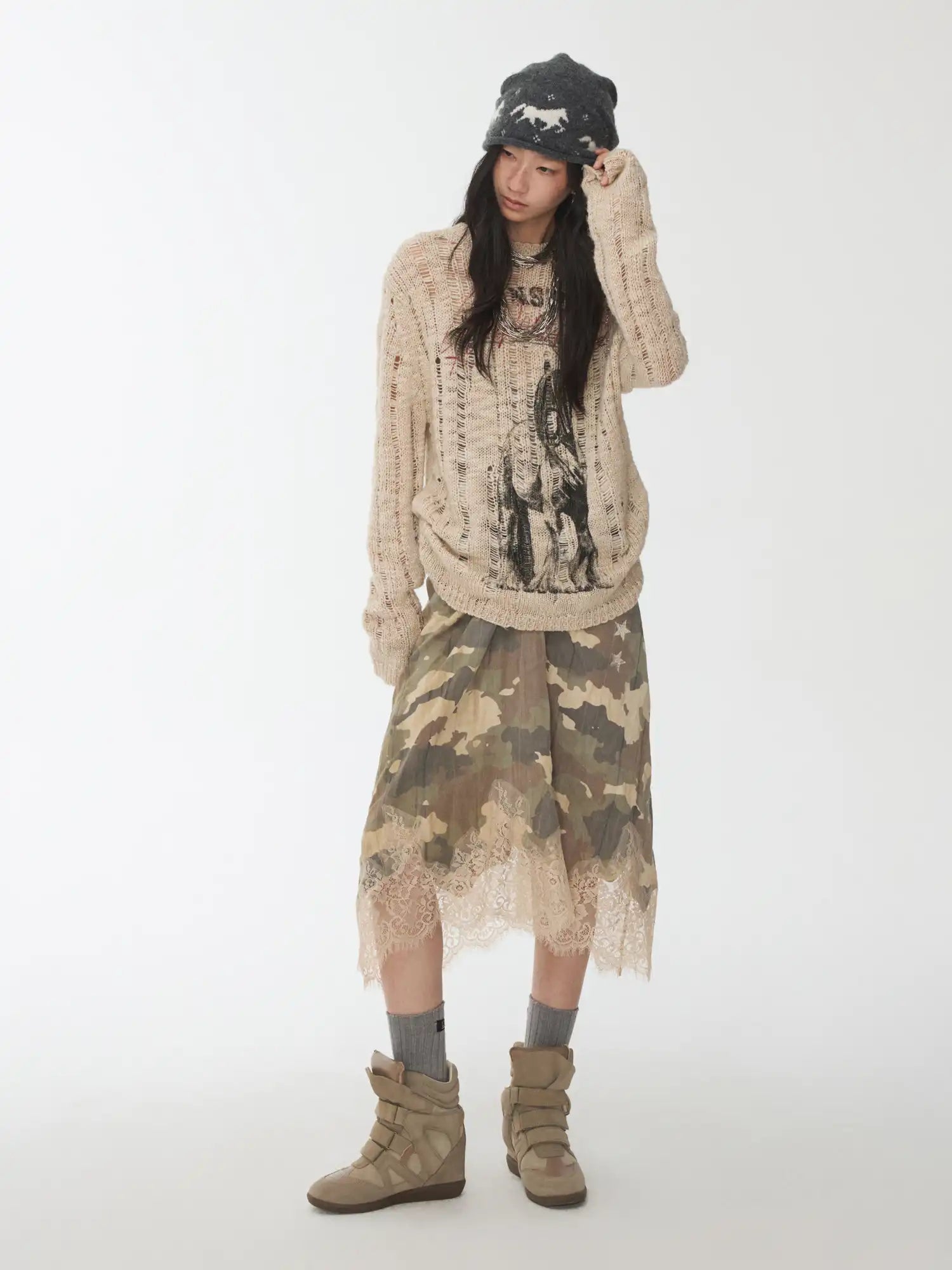 1Jinn Studio Camouflage Lace Slip Dress | Canton Collective