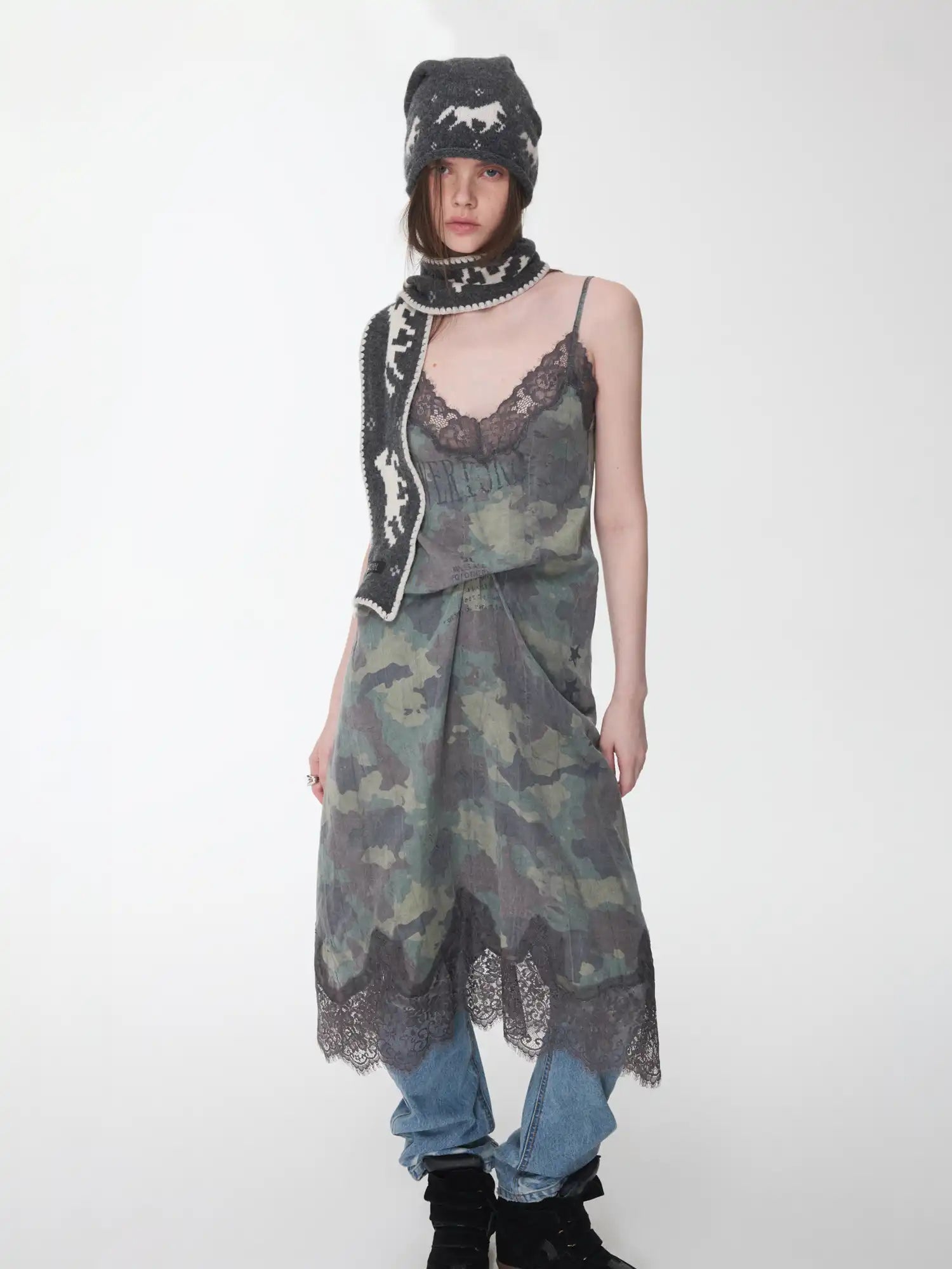 1Jinn Studio Camouflage Lace Slip Dress | Canton Collective