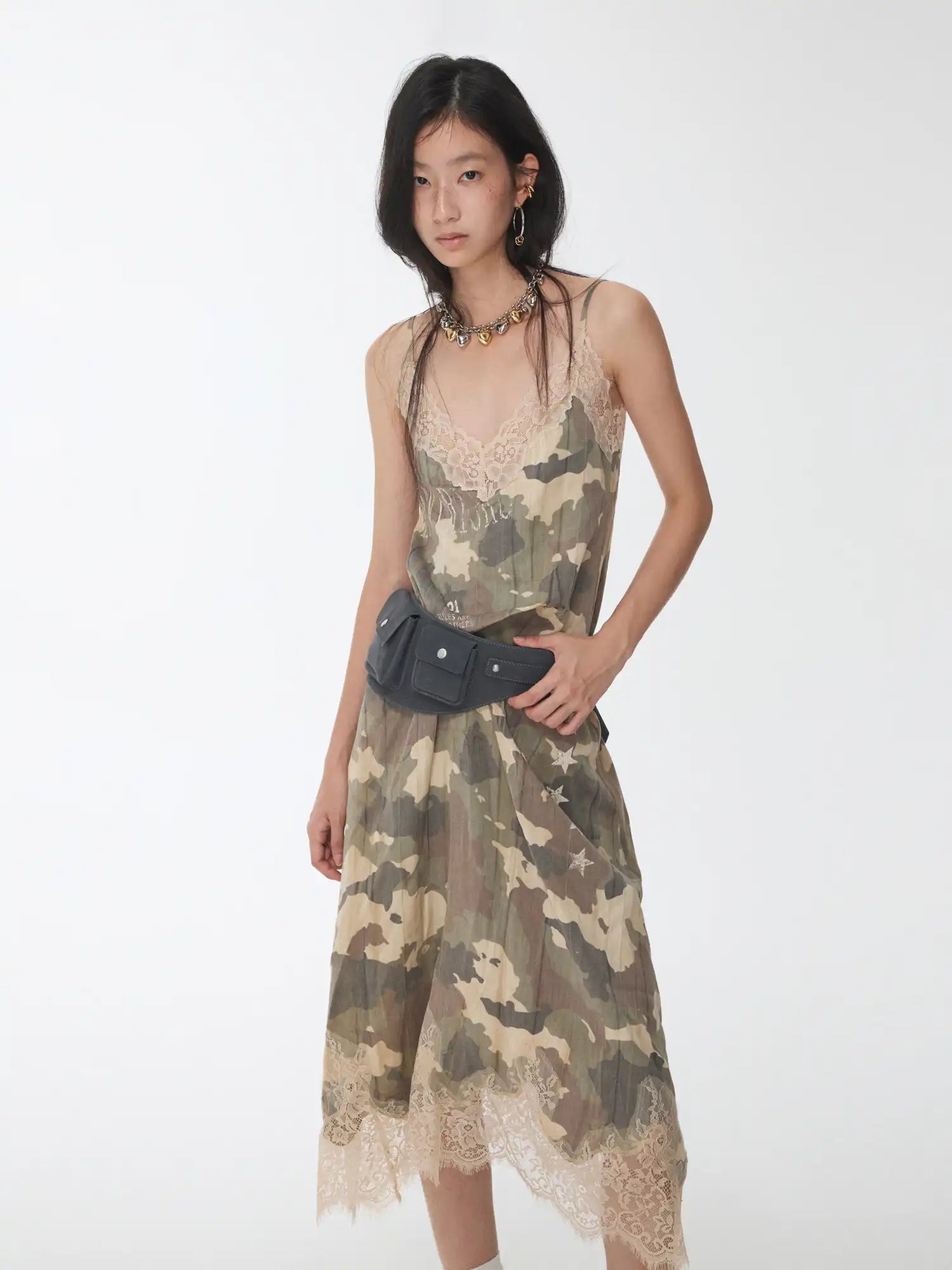 1Jinn Studio Camouflage Lace Slip Dress | Canton Collective